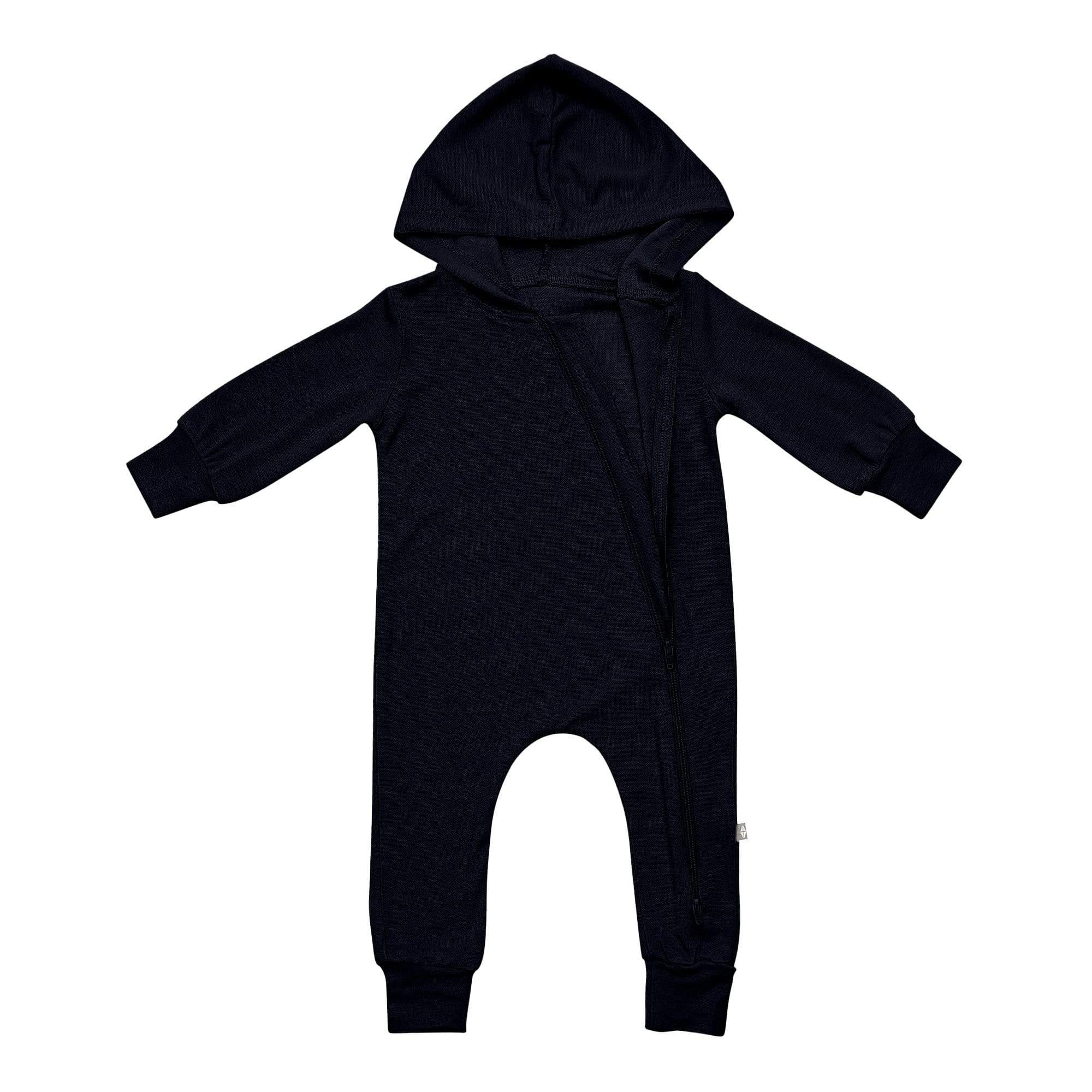 Black hooded shop romper