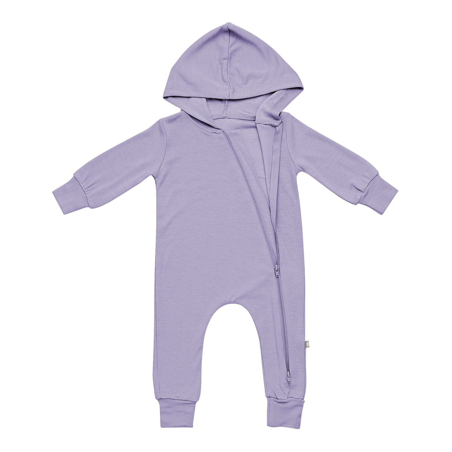 Kyte BABY Hooded Zippered Romper Bamboo Jersey Hooded Zippered Romper in Taro