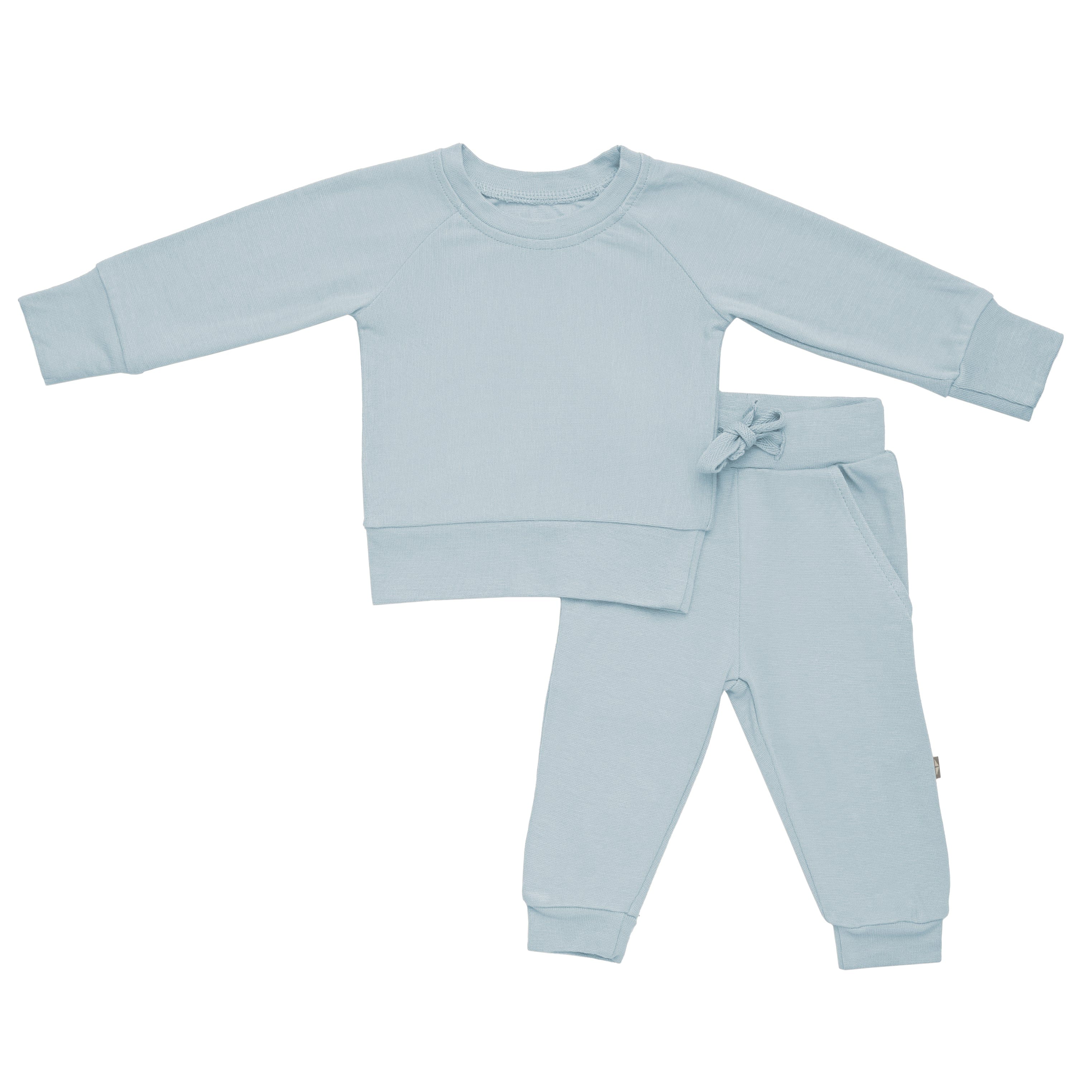 Kyte BABY Jogger Set Bamboo Jersey Jogger Set in Fog