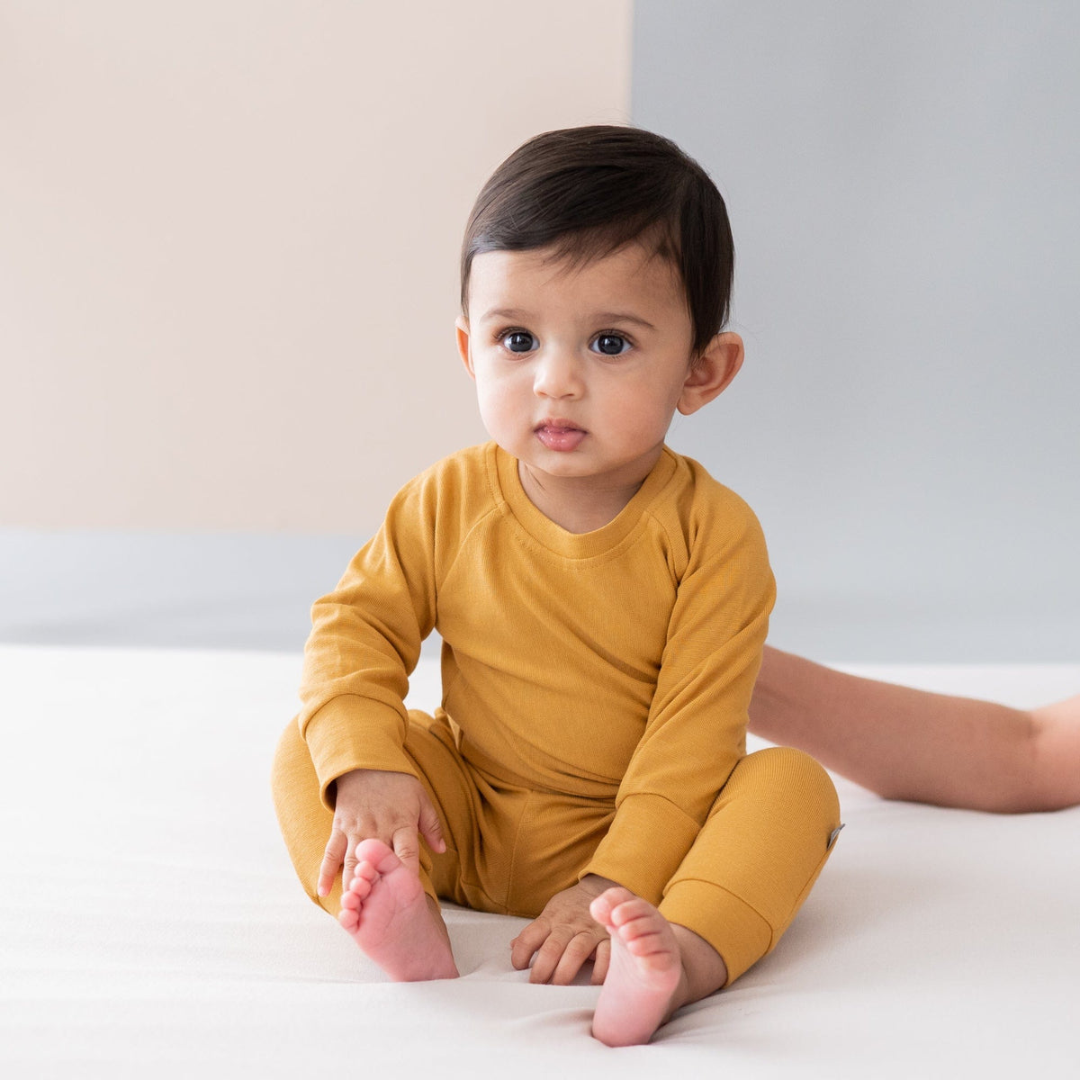 Kyte BABY Jogger Set Bamboo Jersey Jogger Set in Marigold