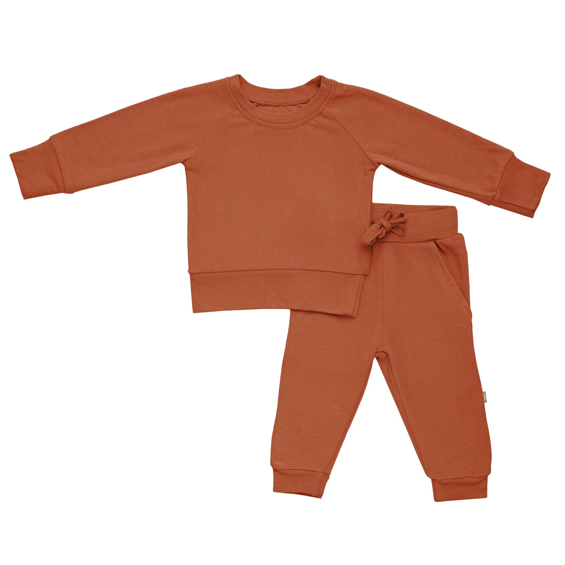 Kyte BABY Jogger Set Bamboo Jersey Jogger Set in Rust