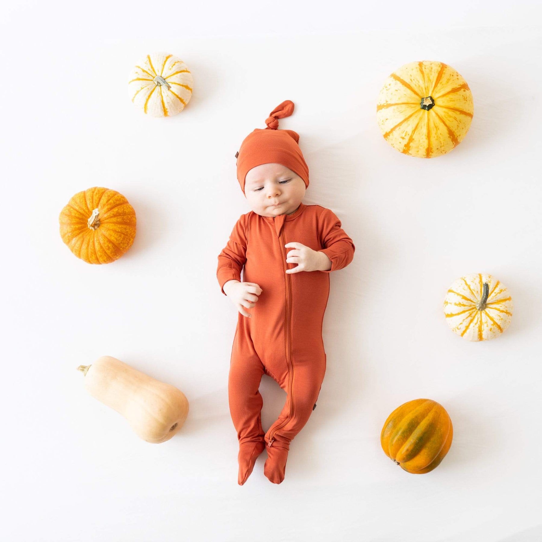 Kyte BABY Knotted Caps Knotted Cap in Clementine