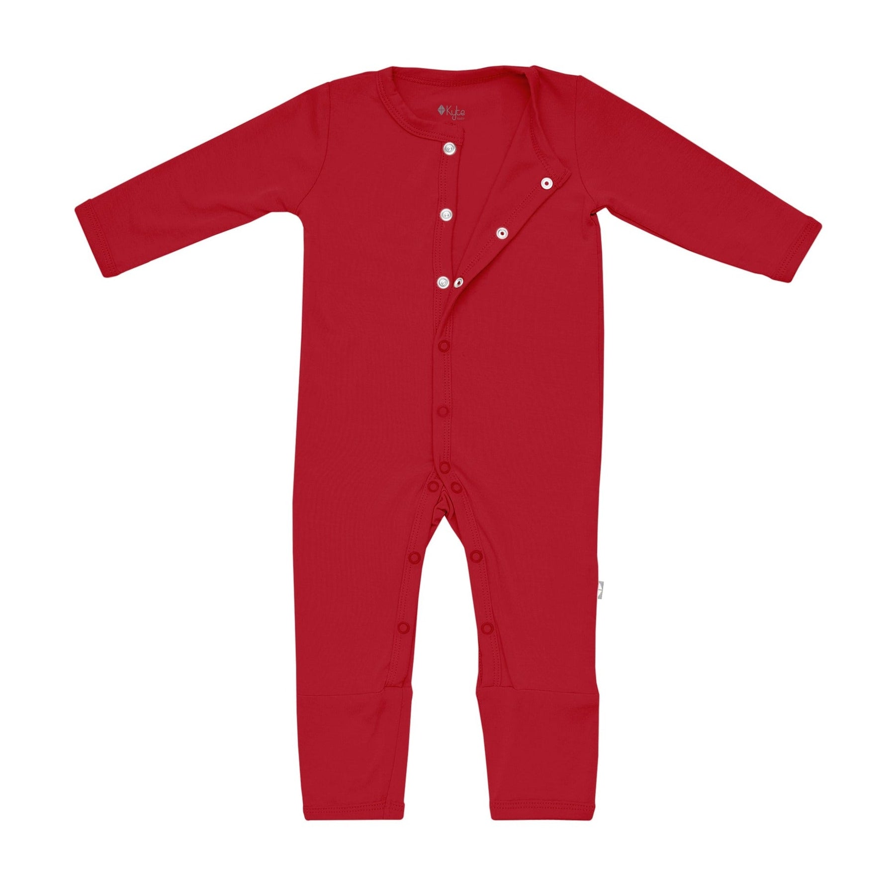 Kyte BABY Layette Romper in Cardinal