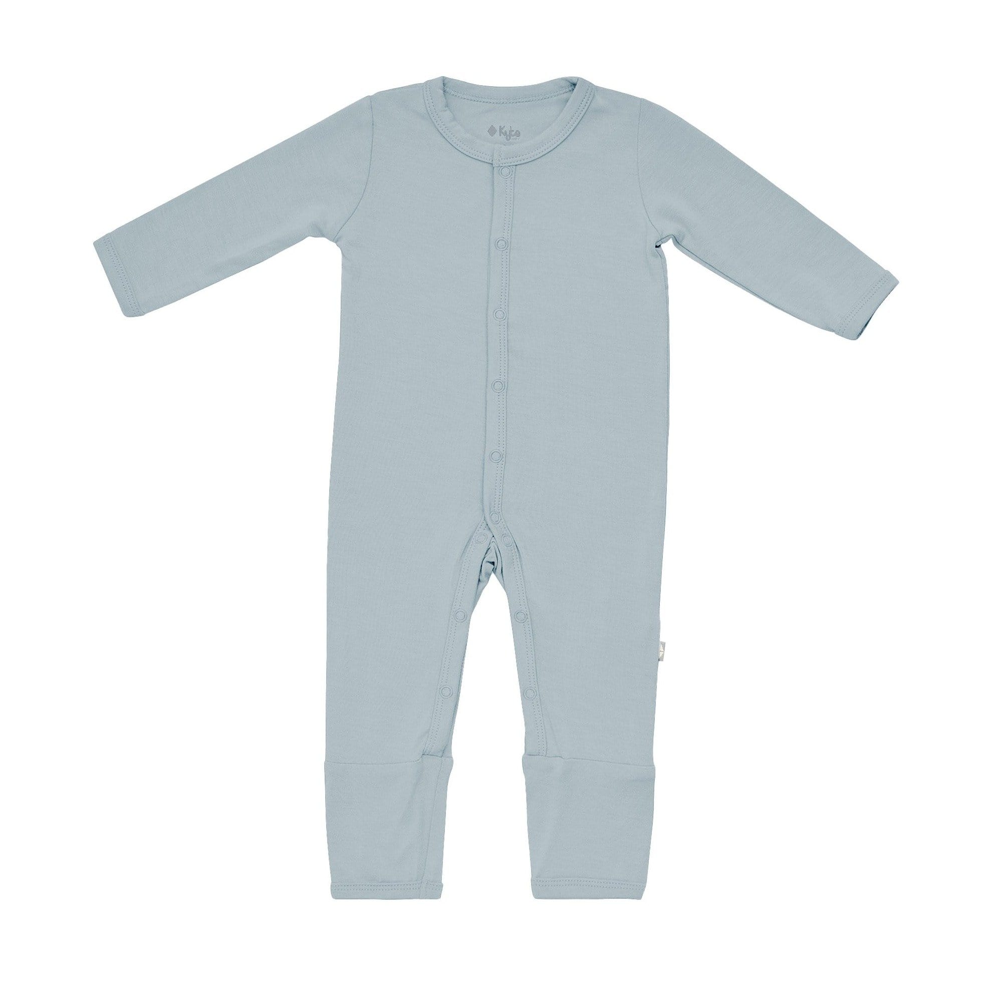 Flat lay of Kyte Baby Romper in Fog