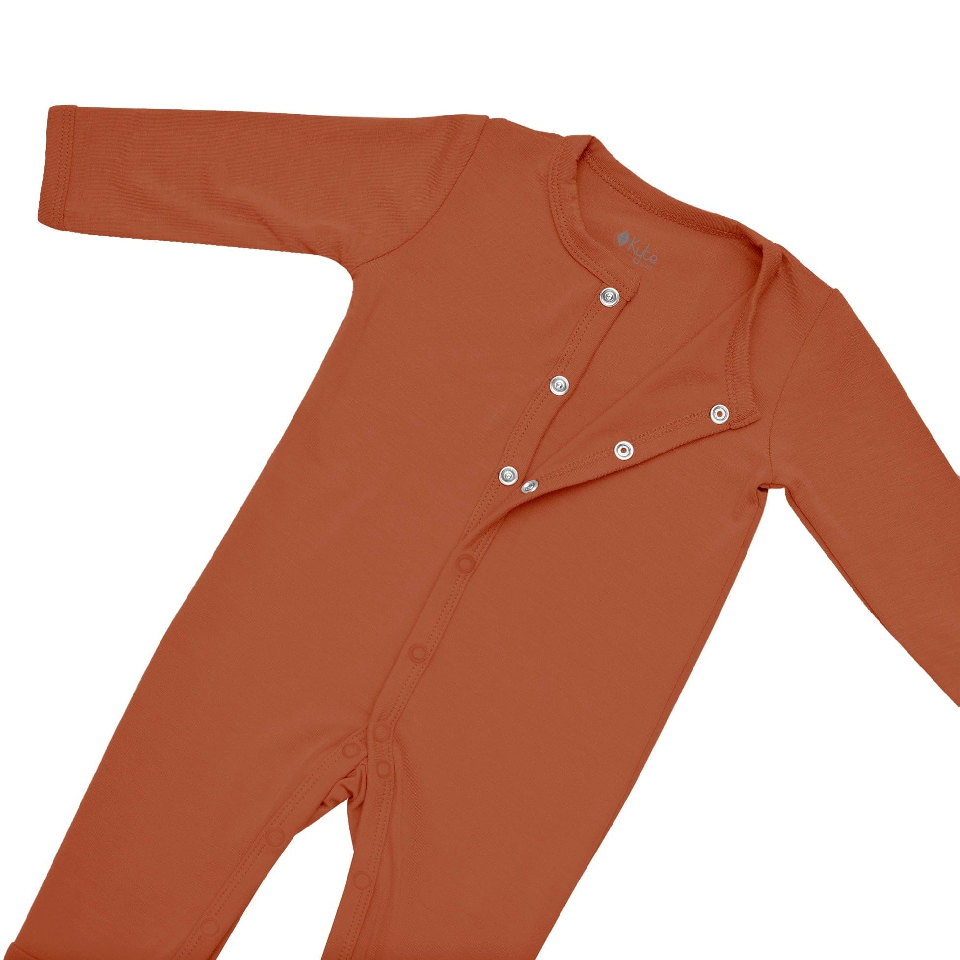 Kyte BABY Layette Romper in Rust