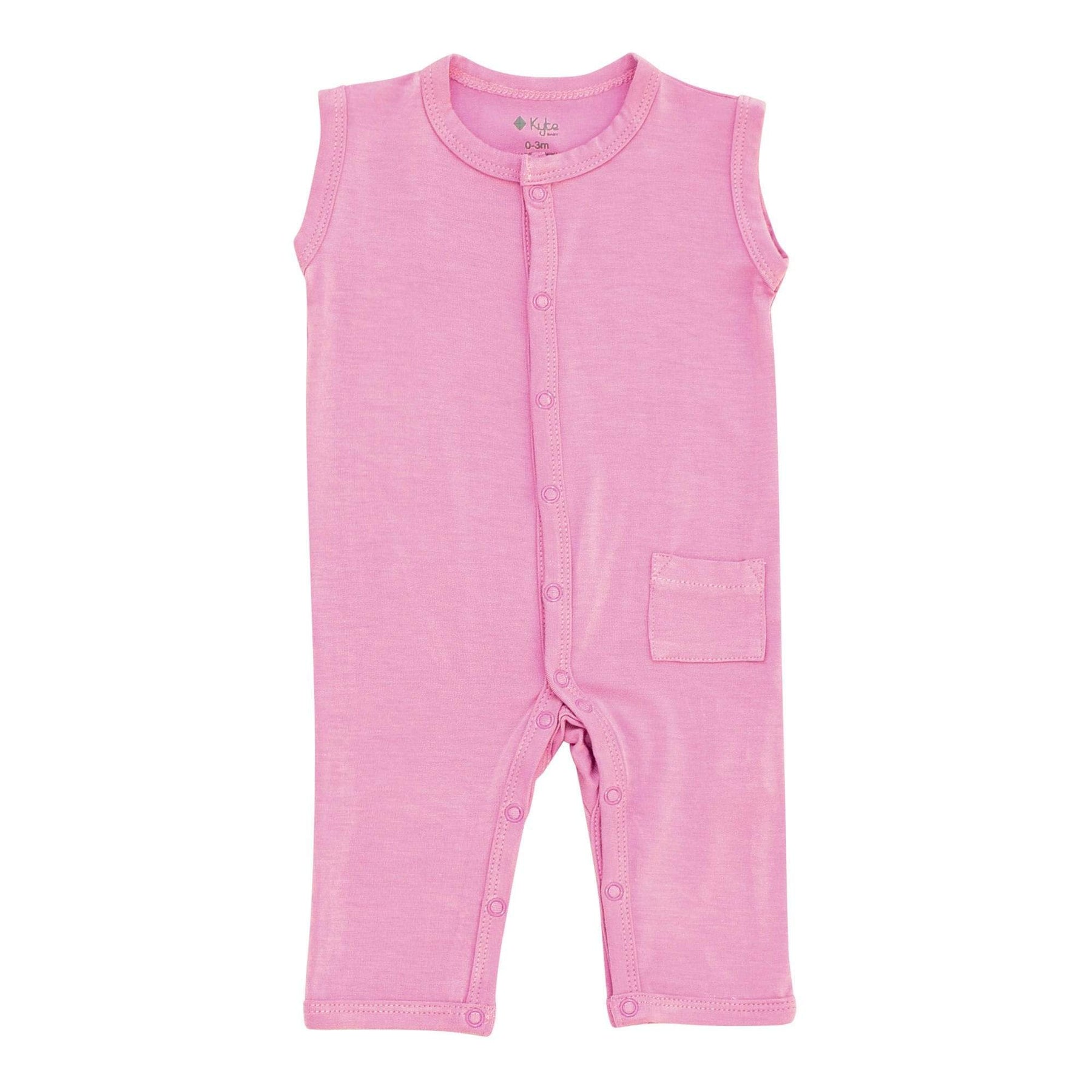 Kyte BABY Layette Sleeveless Romper in Bubblegum