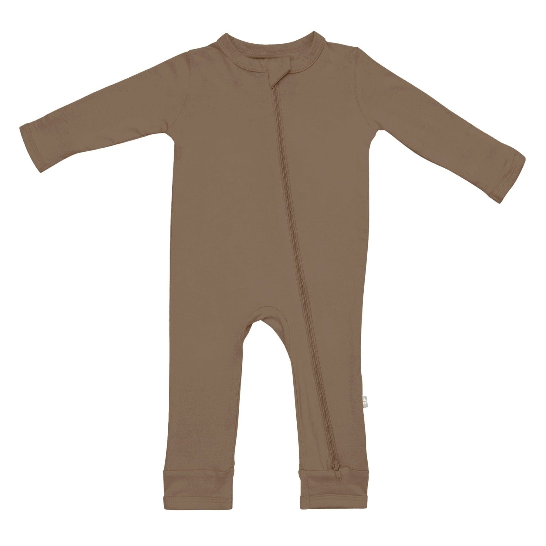 Kyte BABY Layette Zippered Romper in Coffee