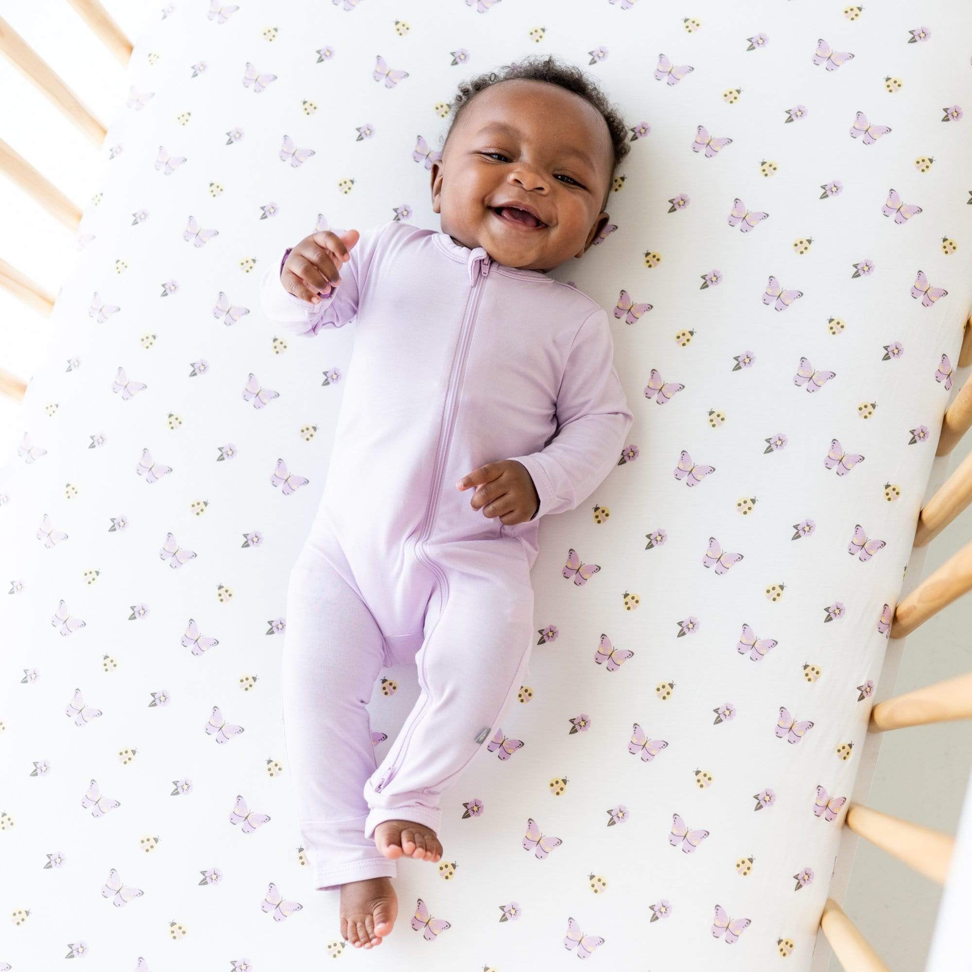 Kyte BABY Layette Zippered Romper in Mauve