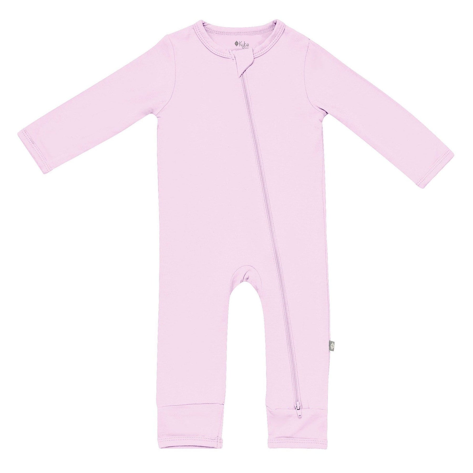 Kyte BABY Layette Zippered Romper in Mauve