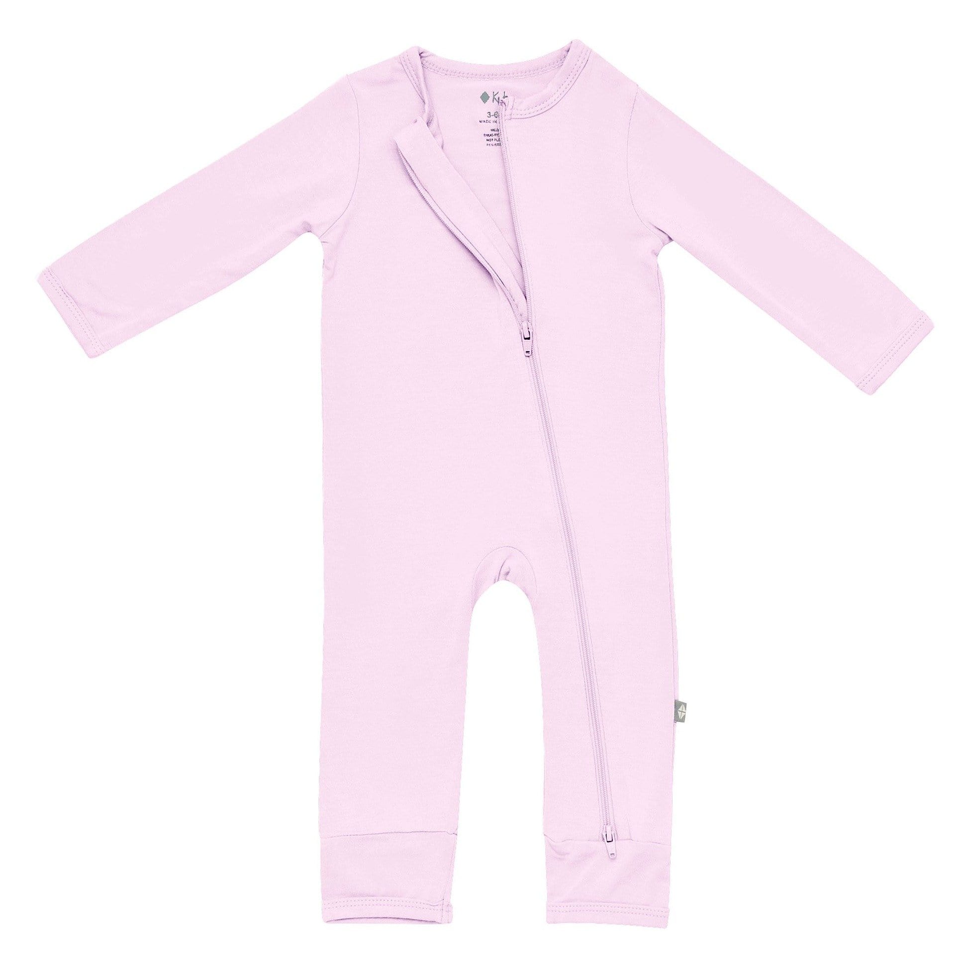 Kyte BABY Layette Zippered Romper in Mauve