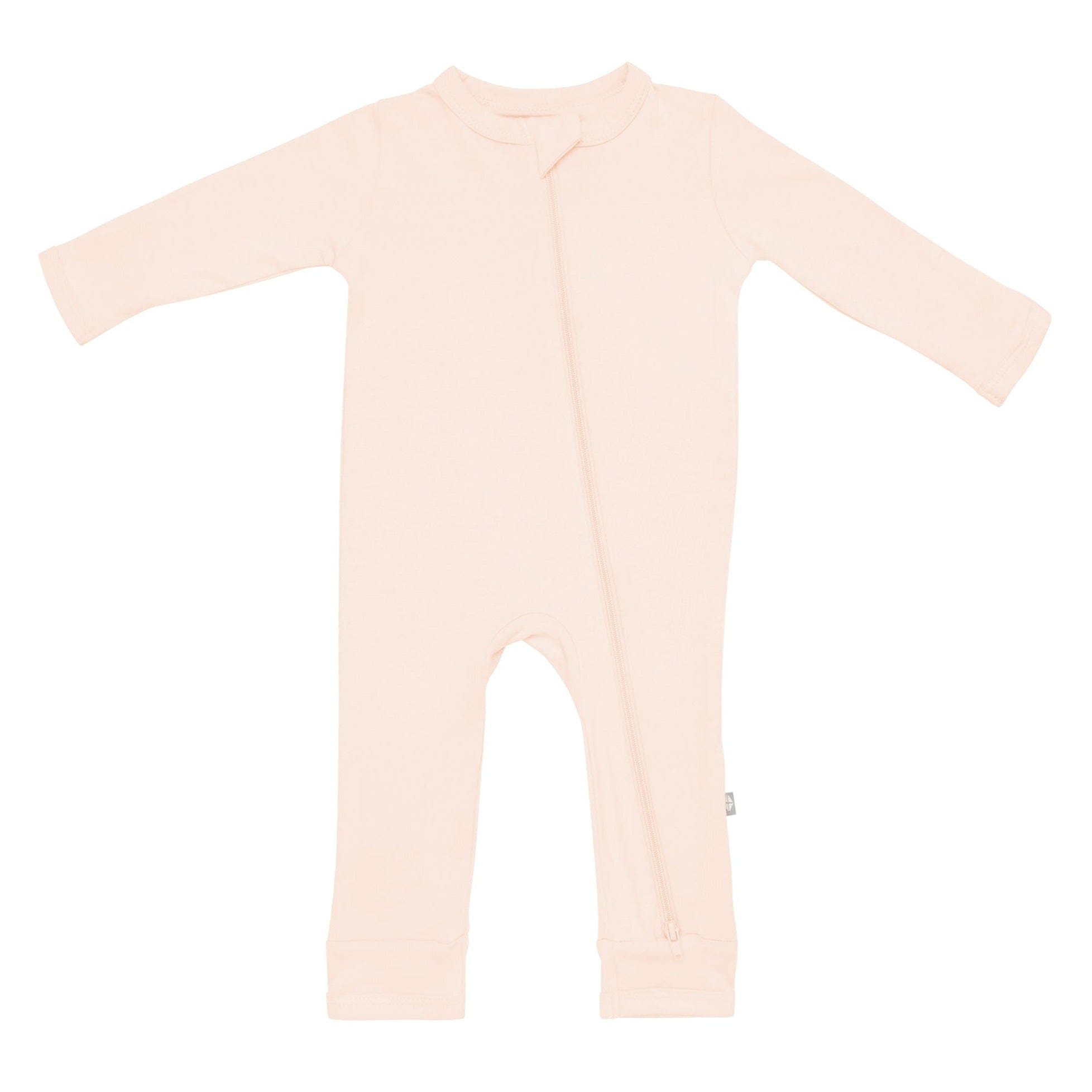 Kyte BABY Layette Zippered Romper in Porcelain