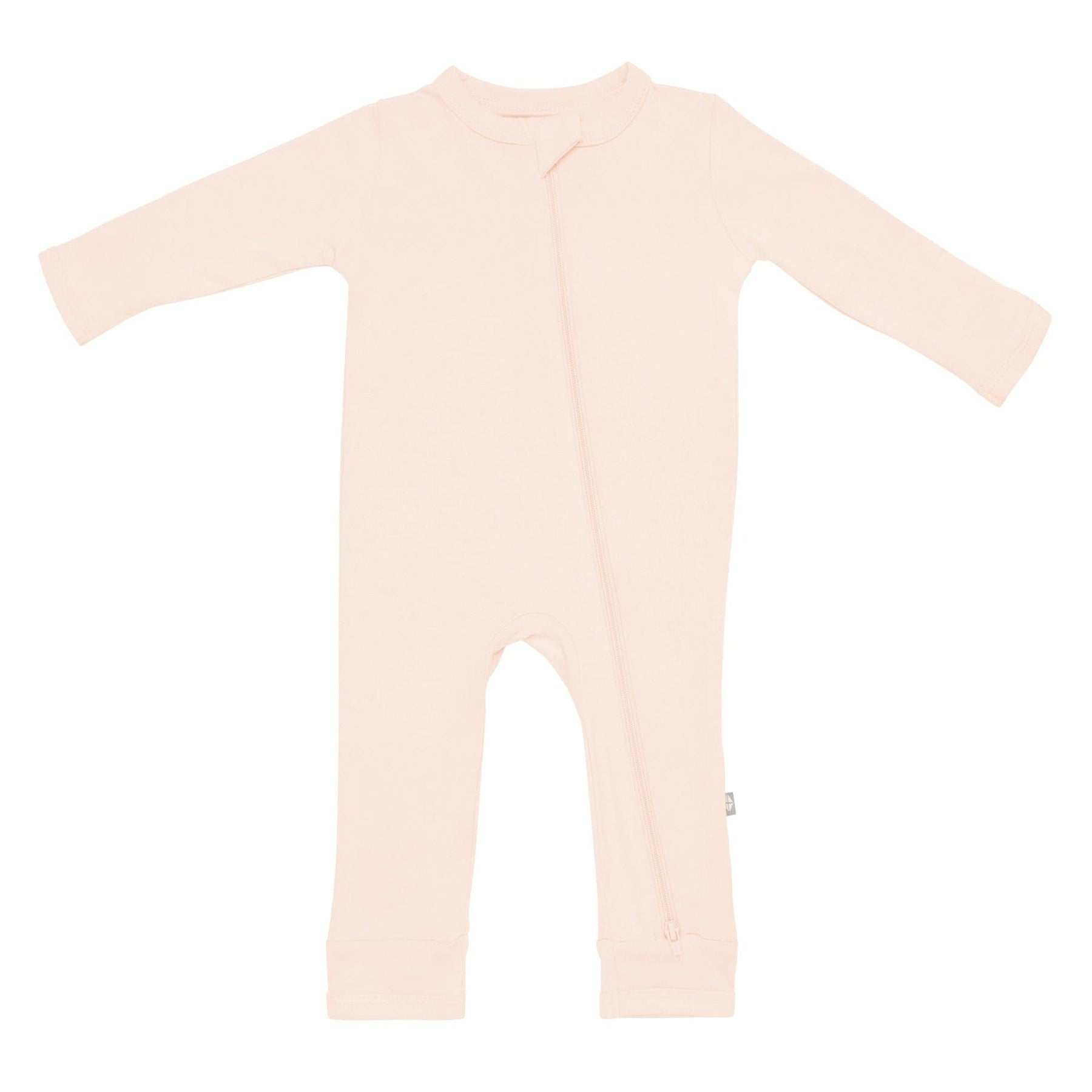 Kyte BABY Layette Zippered Romper in Porcelain