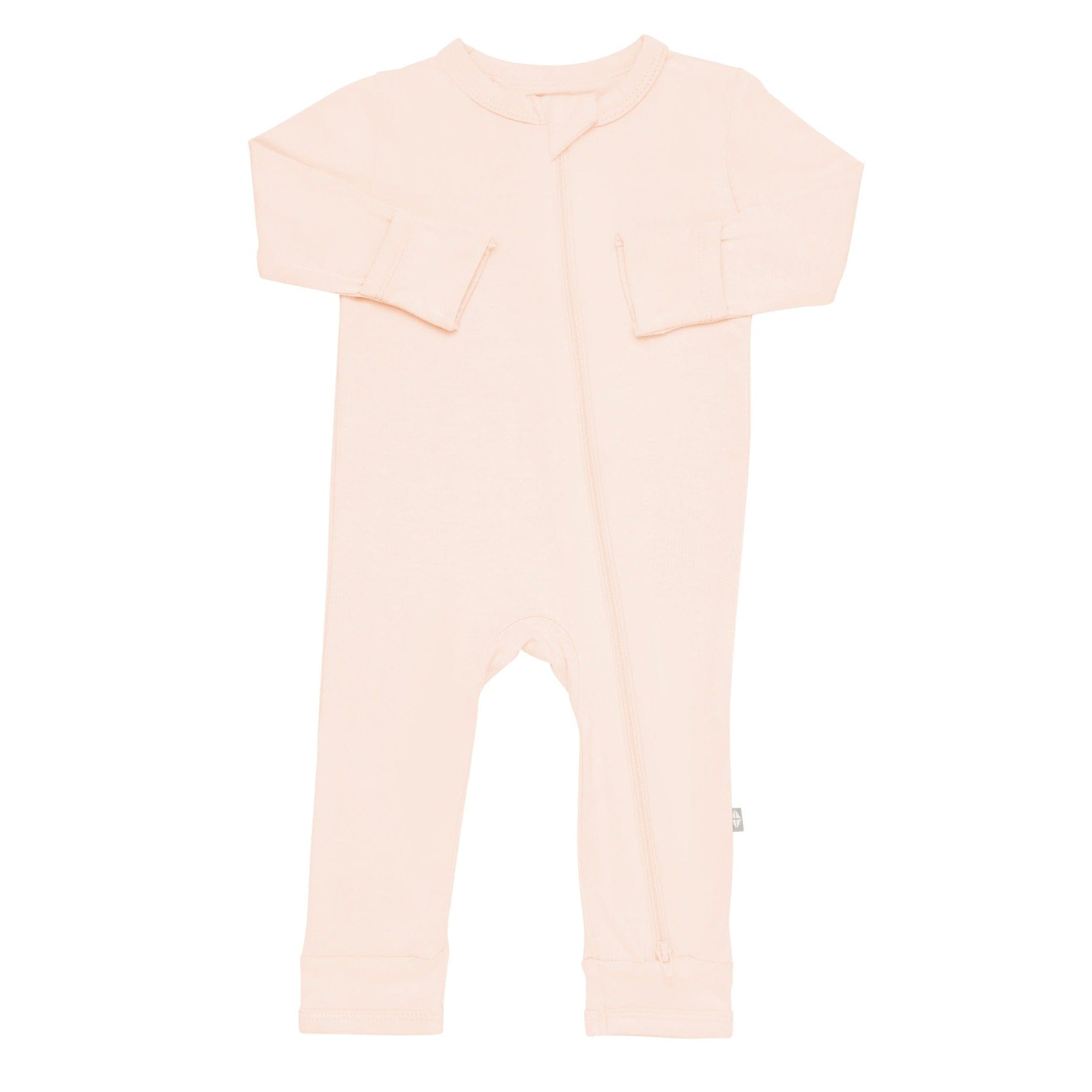 Kyte BABY Layette Zippered Romper in Porcelain