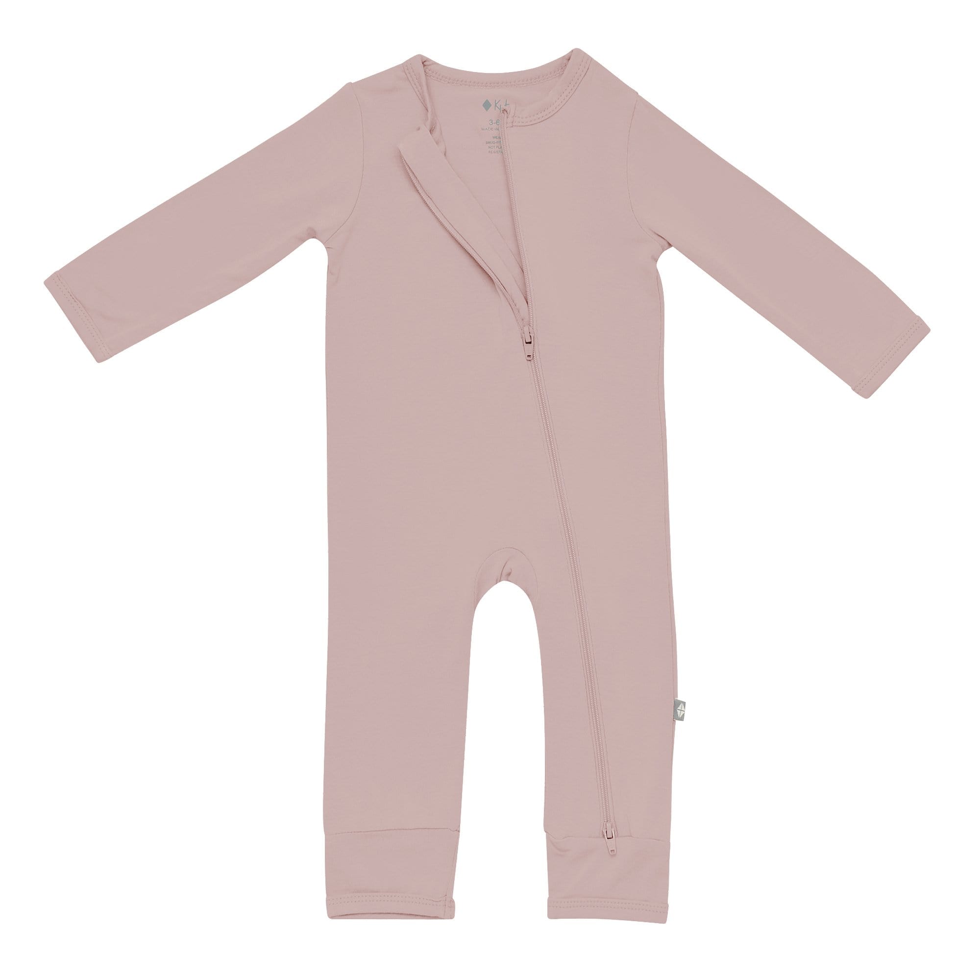 Kyte BABY Layette Zippered Romper in Sunset