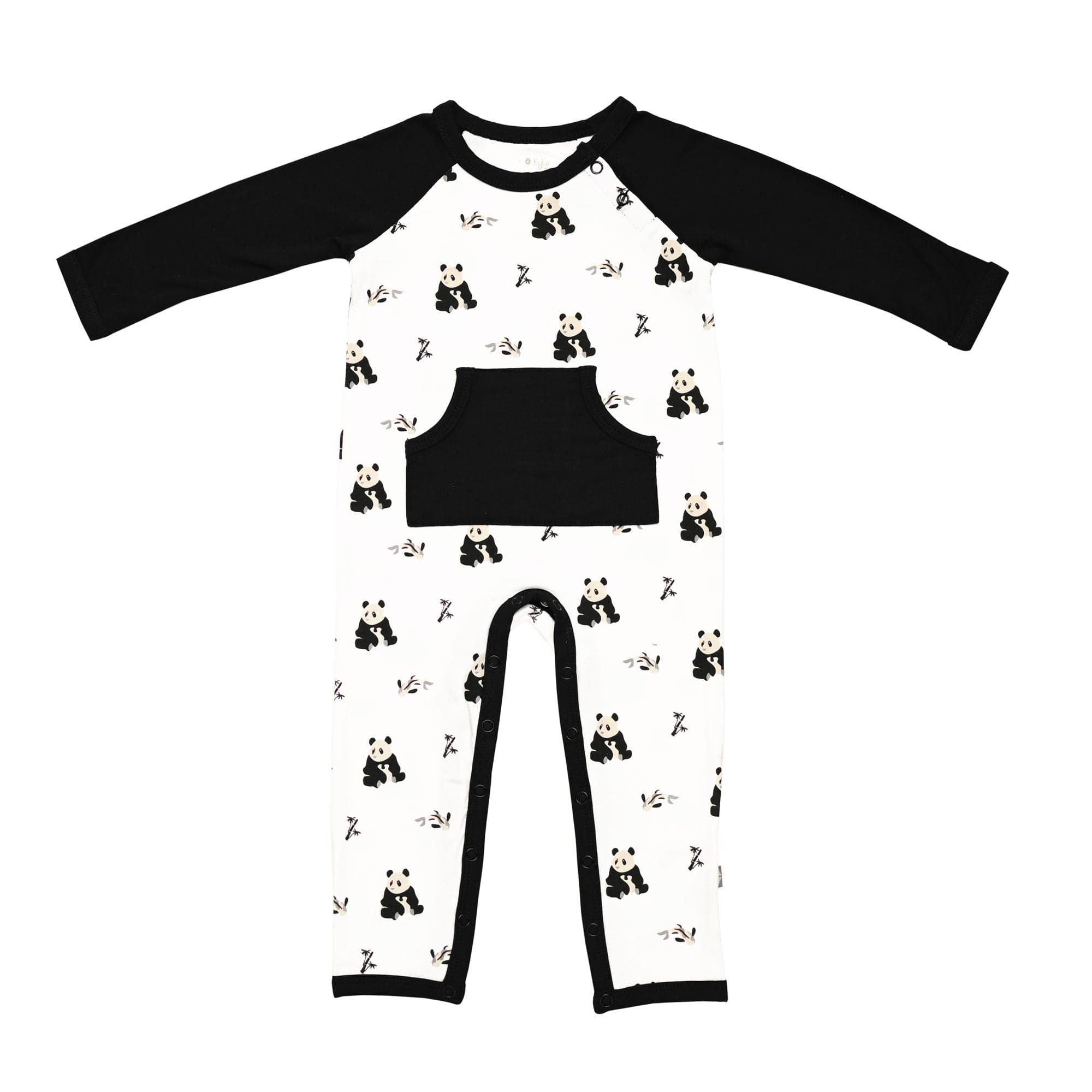 Kyte BABY Long Alls Long All in Black and White Zen