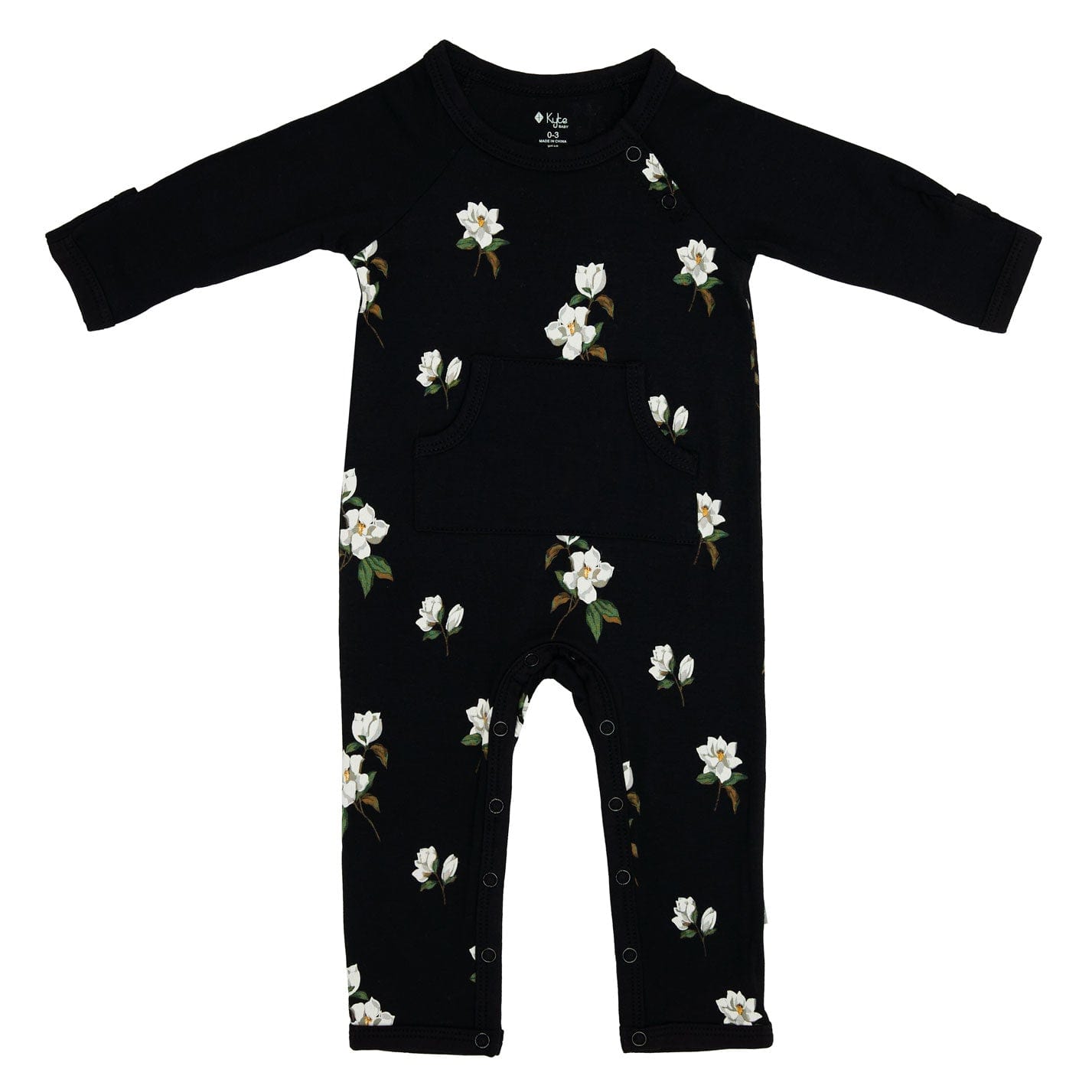 Kyte BABY Long Alls Longall in Small Midnight Magnolia