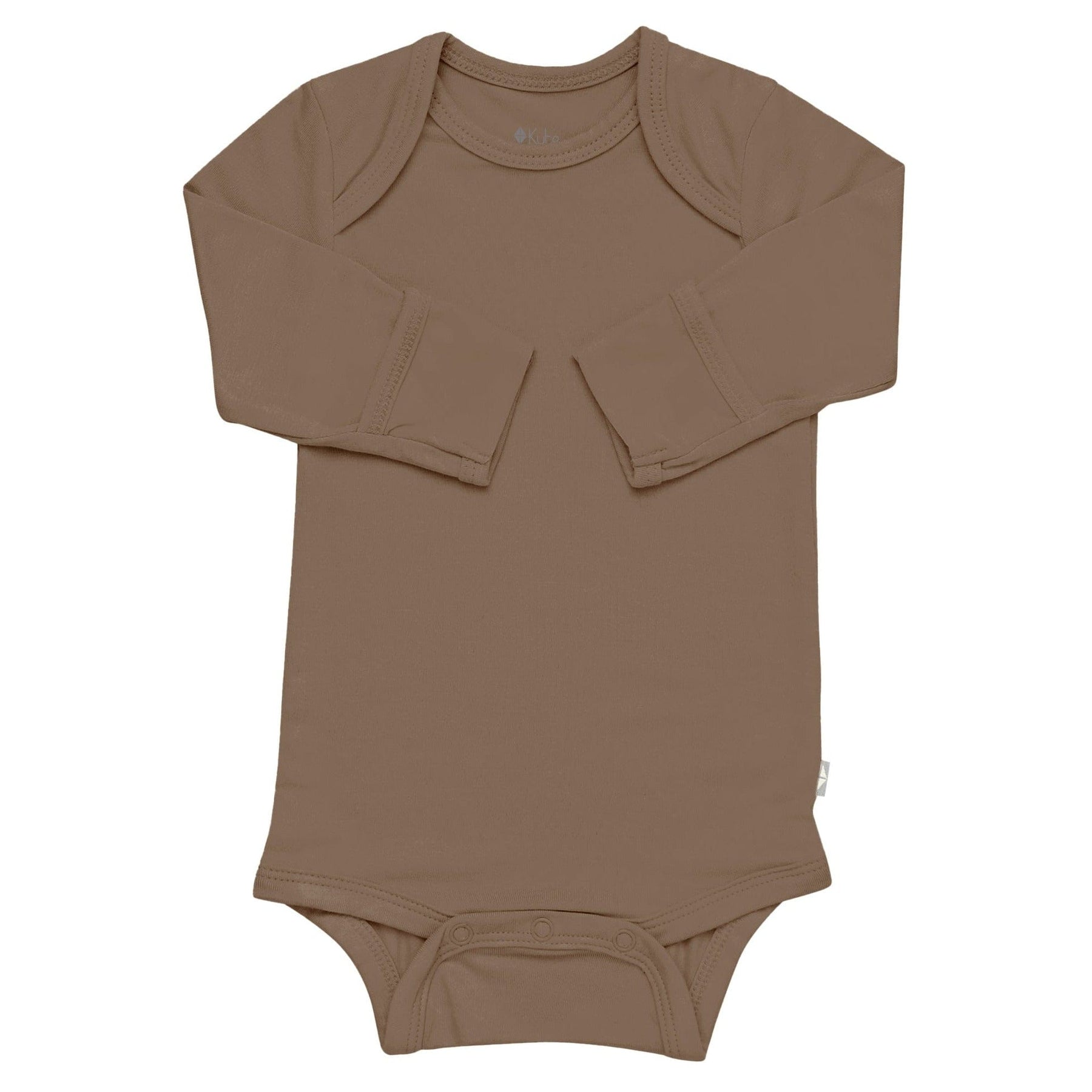 Kyte BABY Long Sleeve Bodysuits Long Sleeve Bodysuit in Coffee