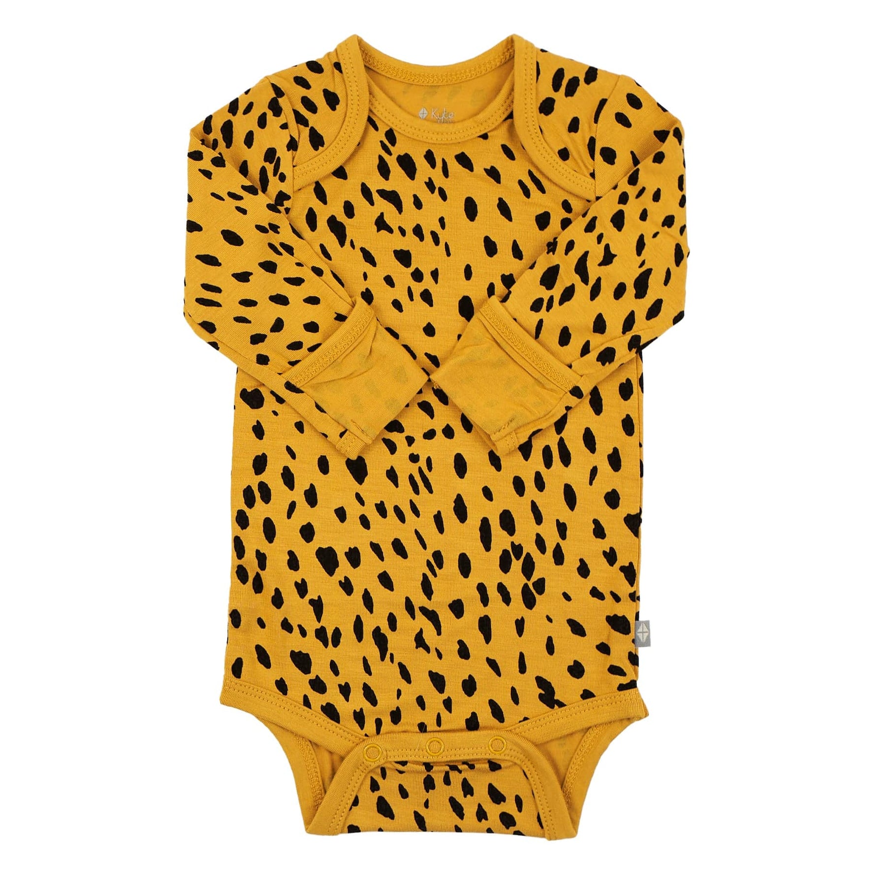 Kyte BABY Long Sleeve Bodysuits Long Sleeve Bodysuit in Marigold Cheetah