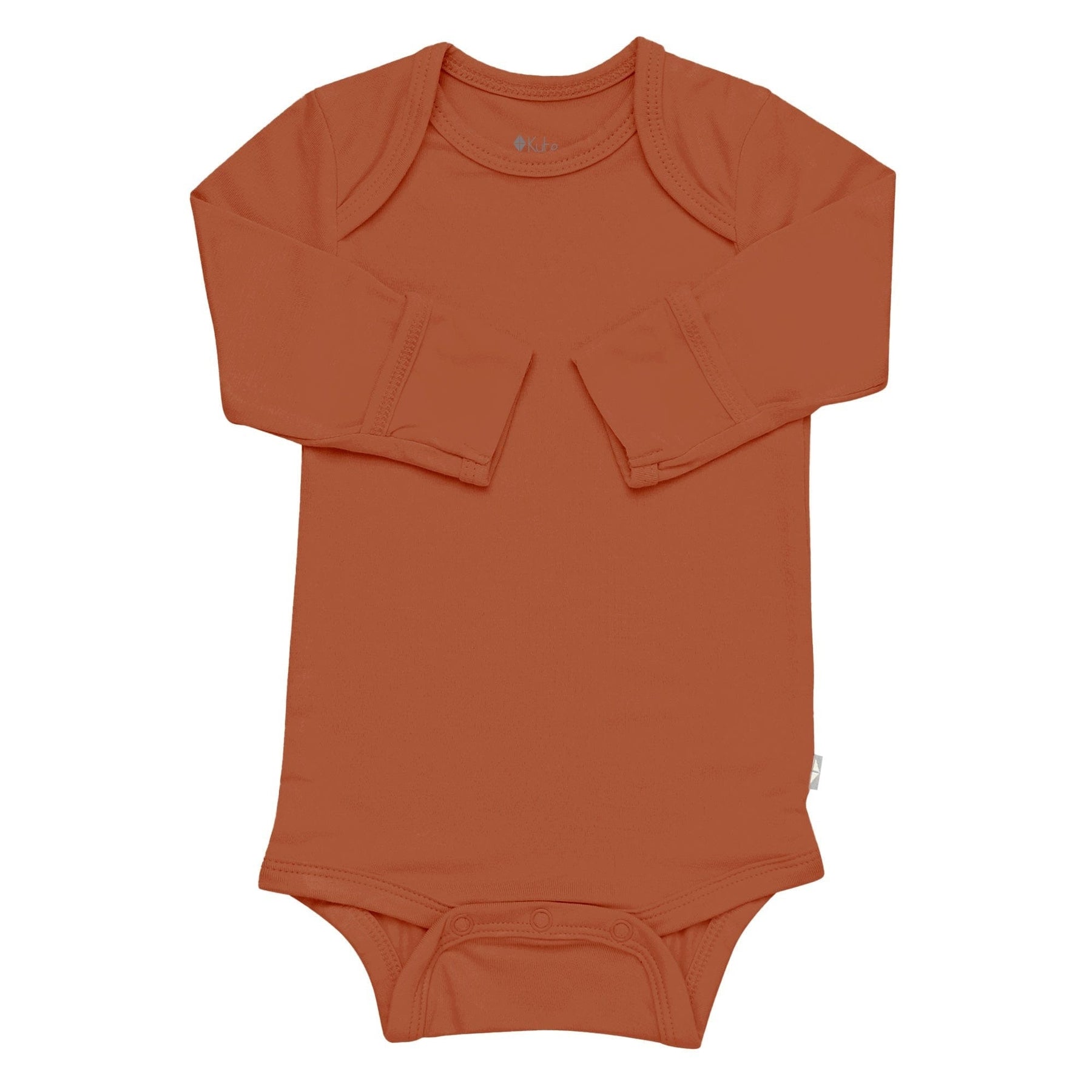 Kyte BABY Long Sleeve Bodysuits Long Sleeve Bodysuit in Rust