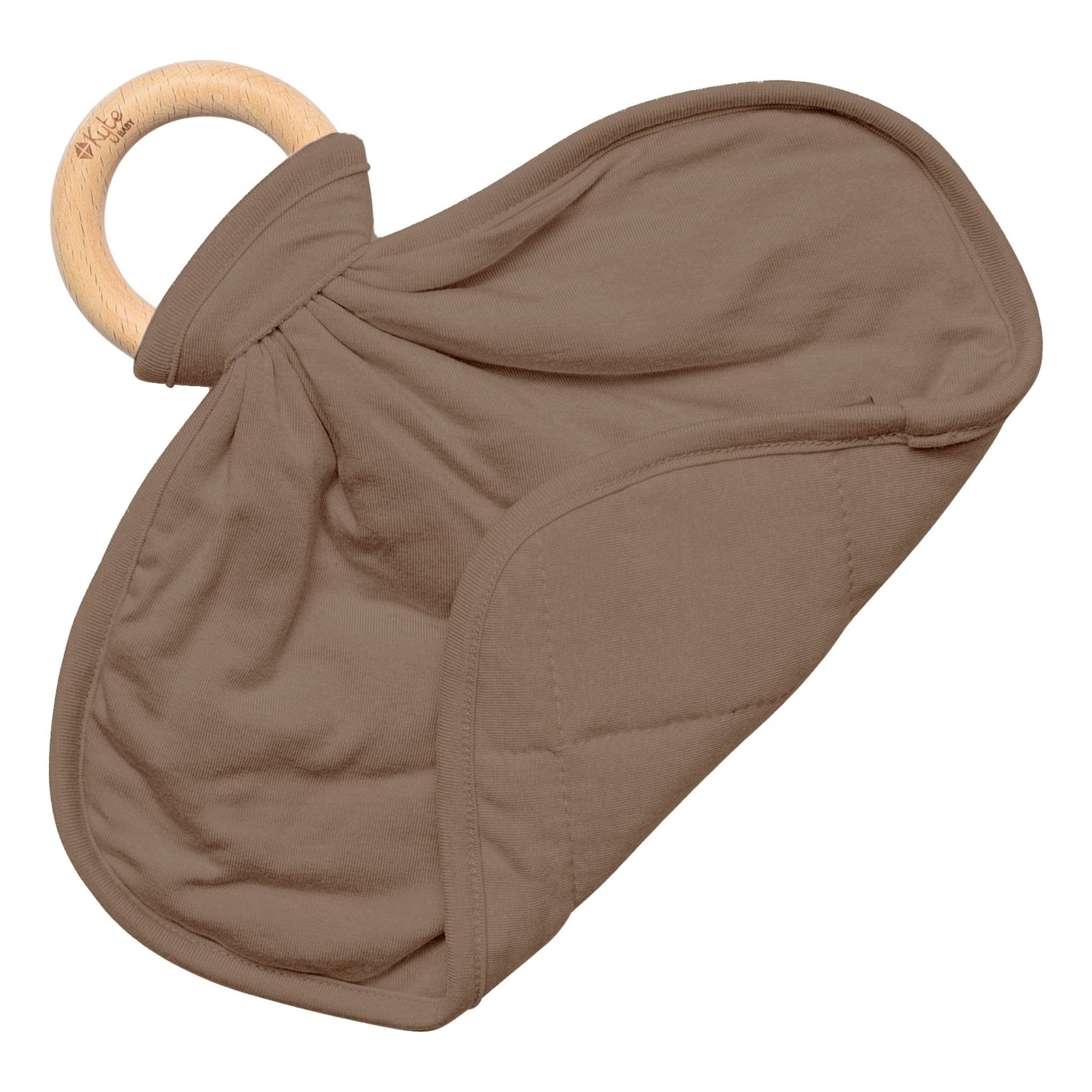 Kyte BABY Lovey Coffee / Infant Lovey in Coffee with Removable Teething Ring