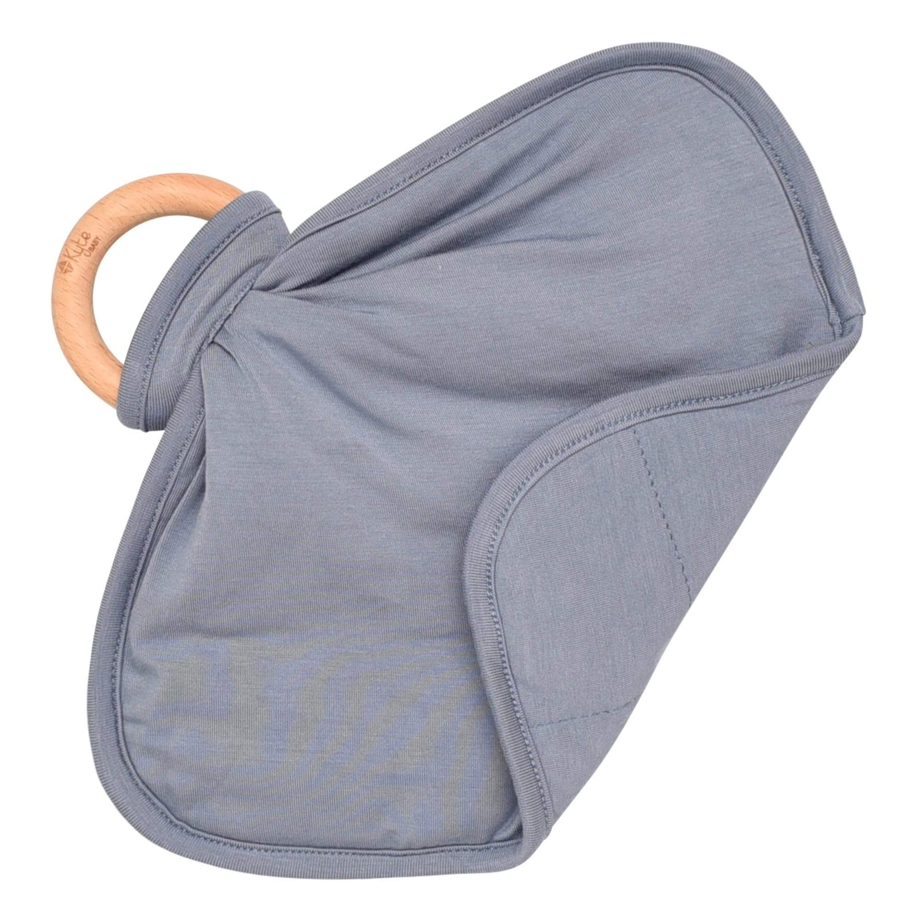 Kyte BABY Lovey Slate / Infant Lovey in Slate with Removable Wooden Teething Ring