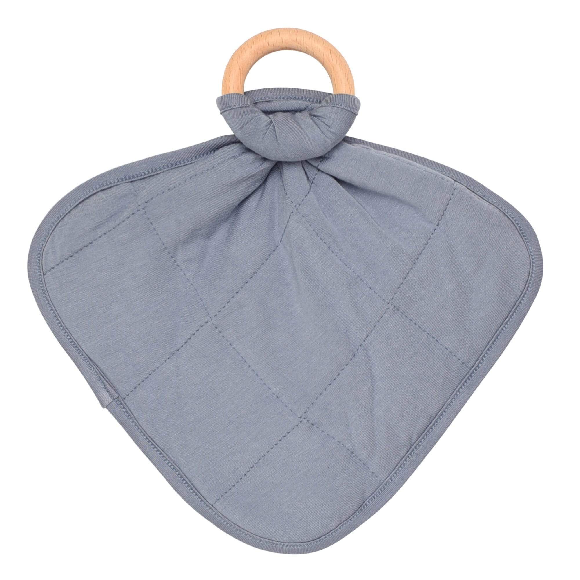 Kyte BABY Lovey Slate / Infant Lovey in Slate with Removable Wooden Teething Ring