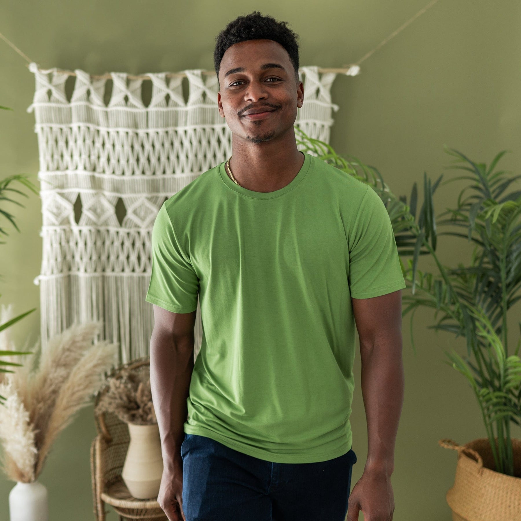 Kyte BABY Men's Crew Neck Tee Men's Crew Neck Tee in Palm