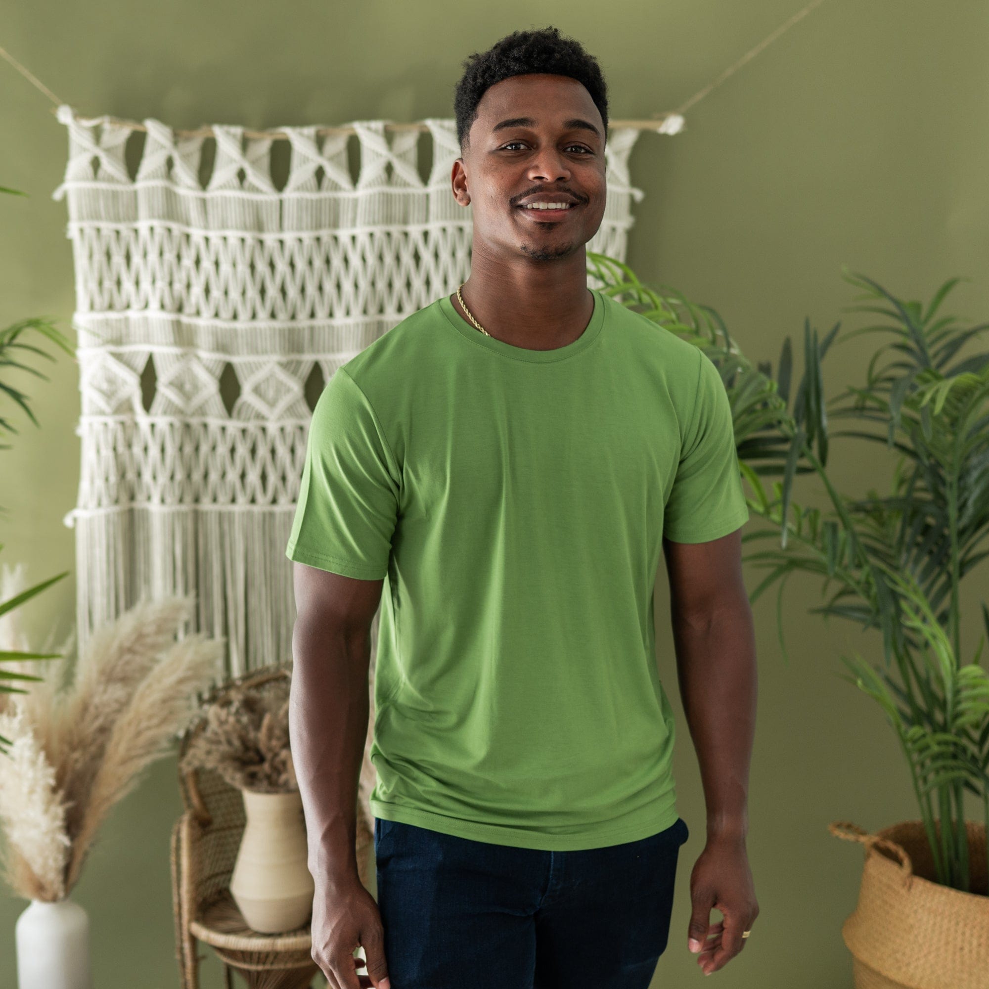 Kyte BABY Men's Crew Neck Tee Men's Crew Neck Tee in Palm