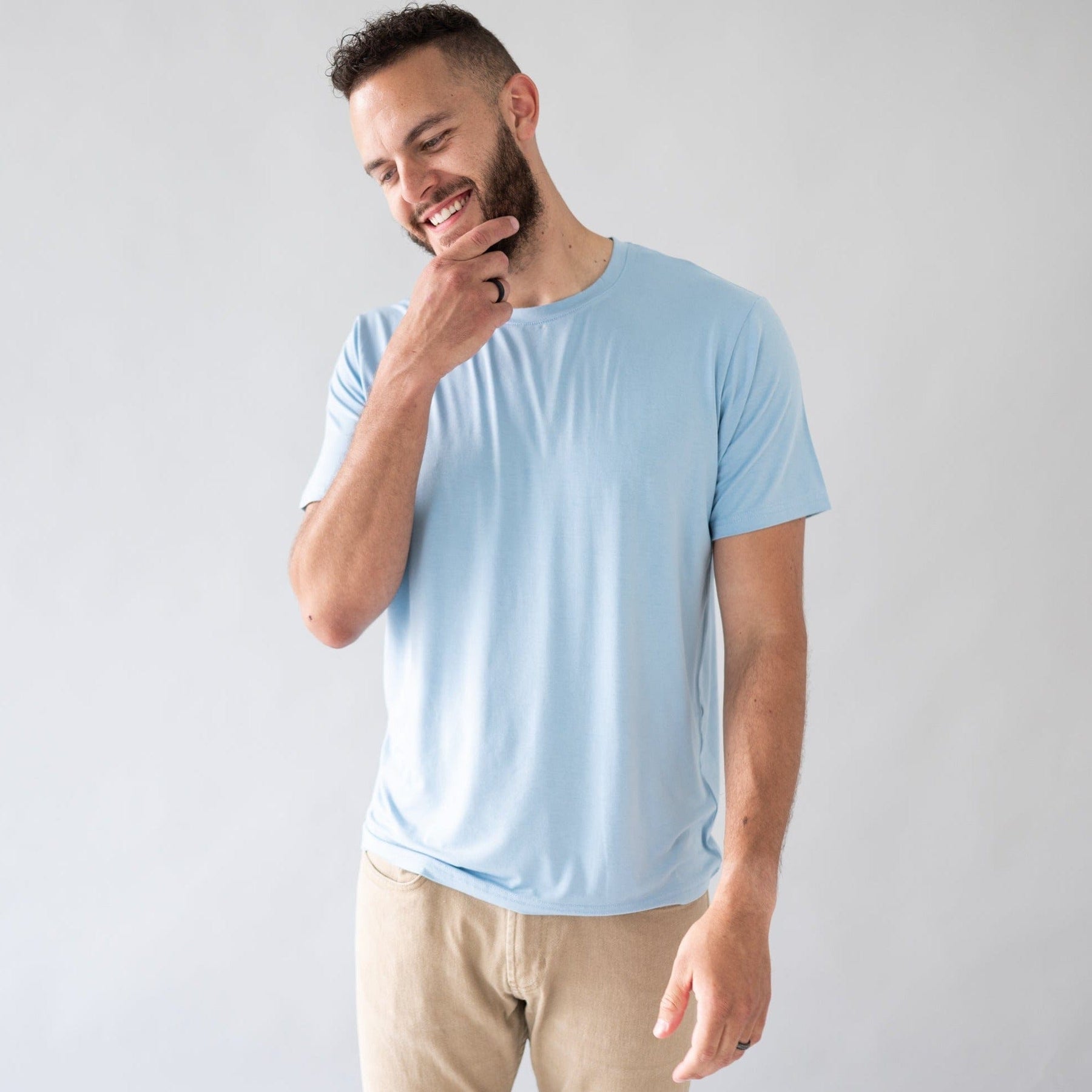 Kyte BABY Men's Crew Neck Tee Men's Crew Neck Tee in Stream