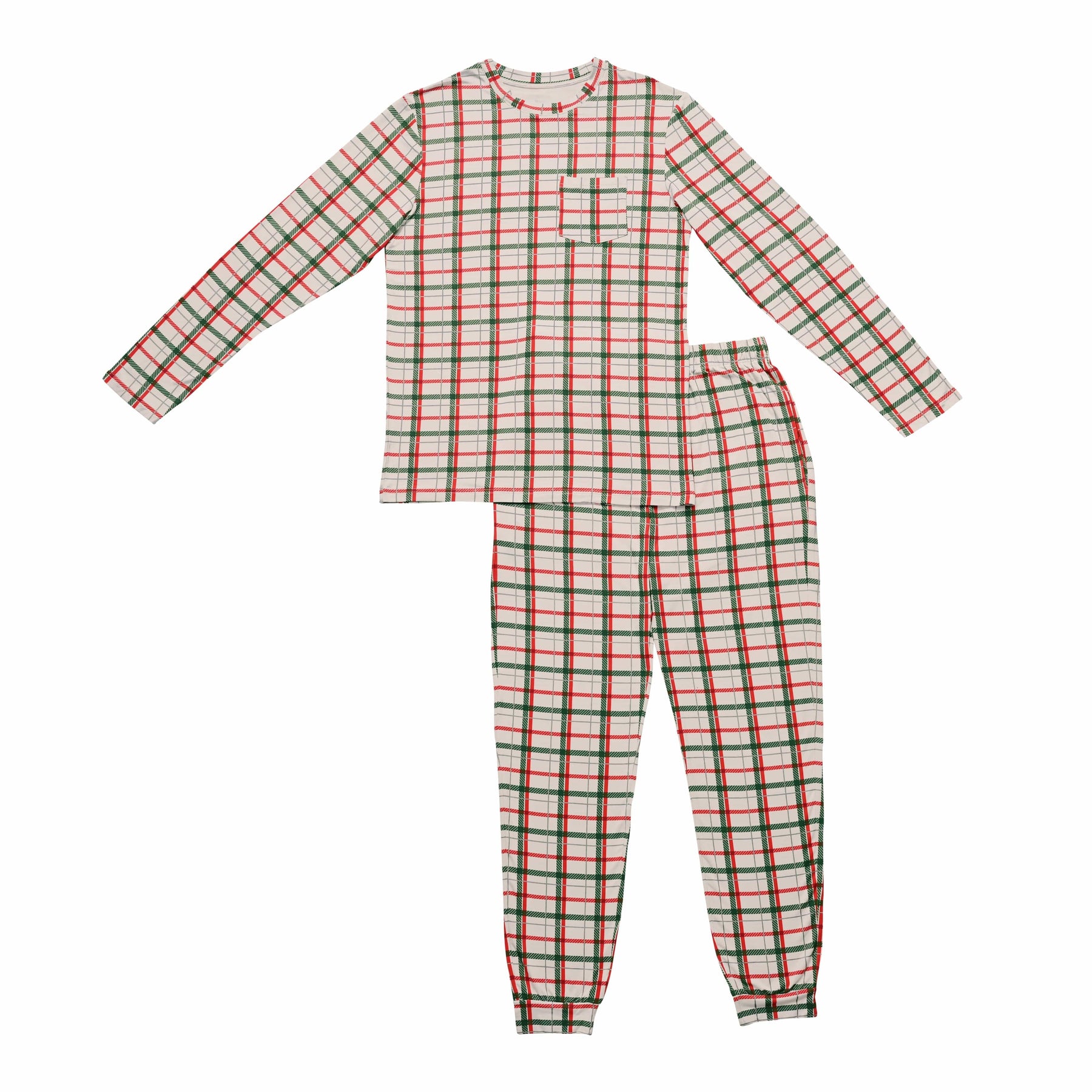 Kyte BABY Men's Jogger Set Men's Jogger Set in Hunter Plaid