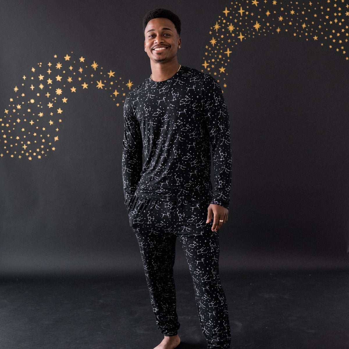 Kyte BABY Men's Jogger Set Men's Jogger Set in Midnight Constellations