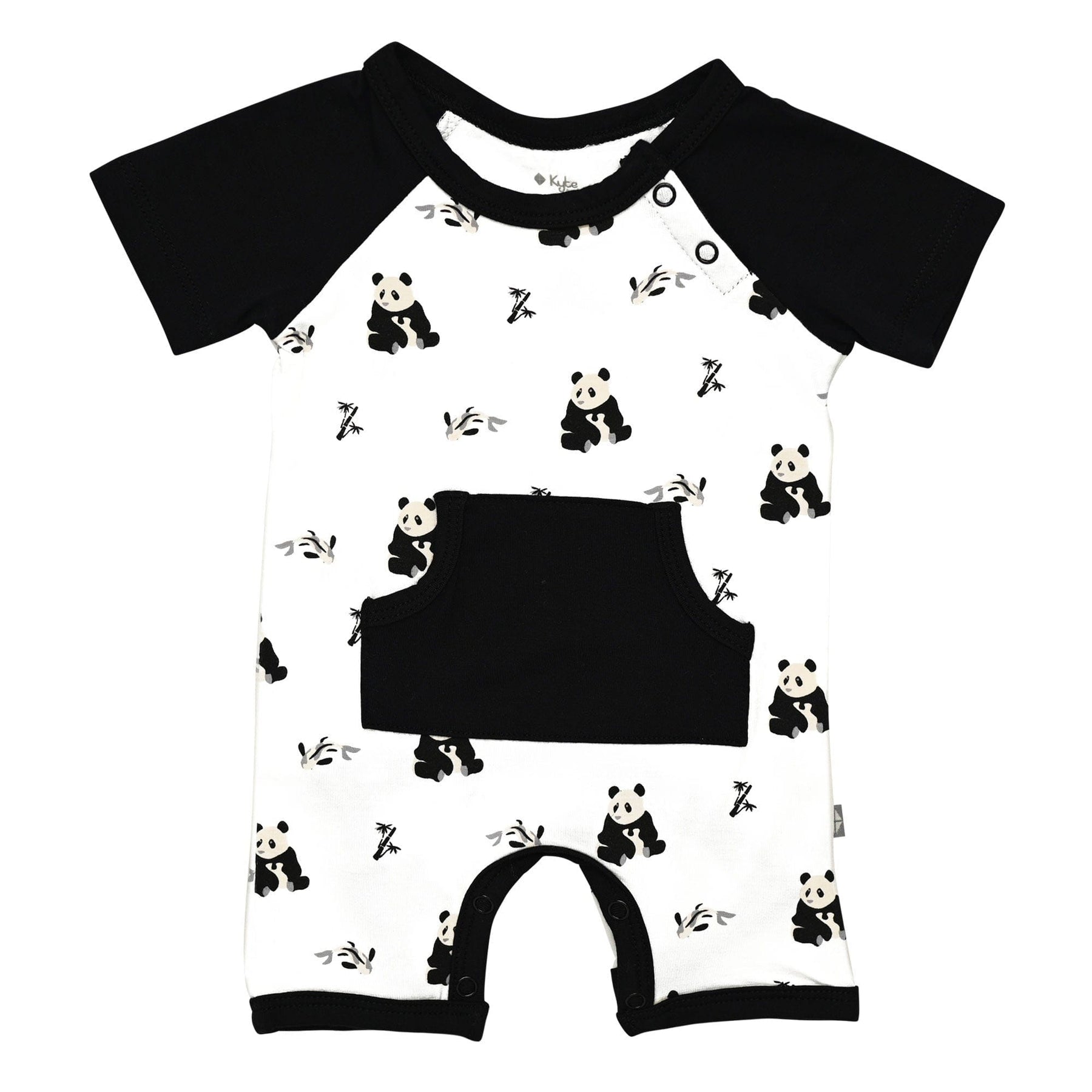 Kyte BABY Short Alls Short All in Black and White Zen