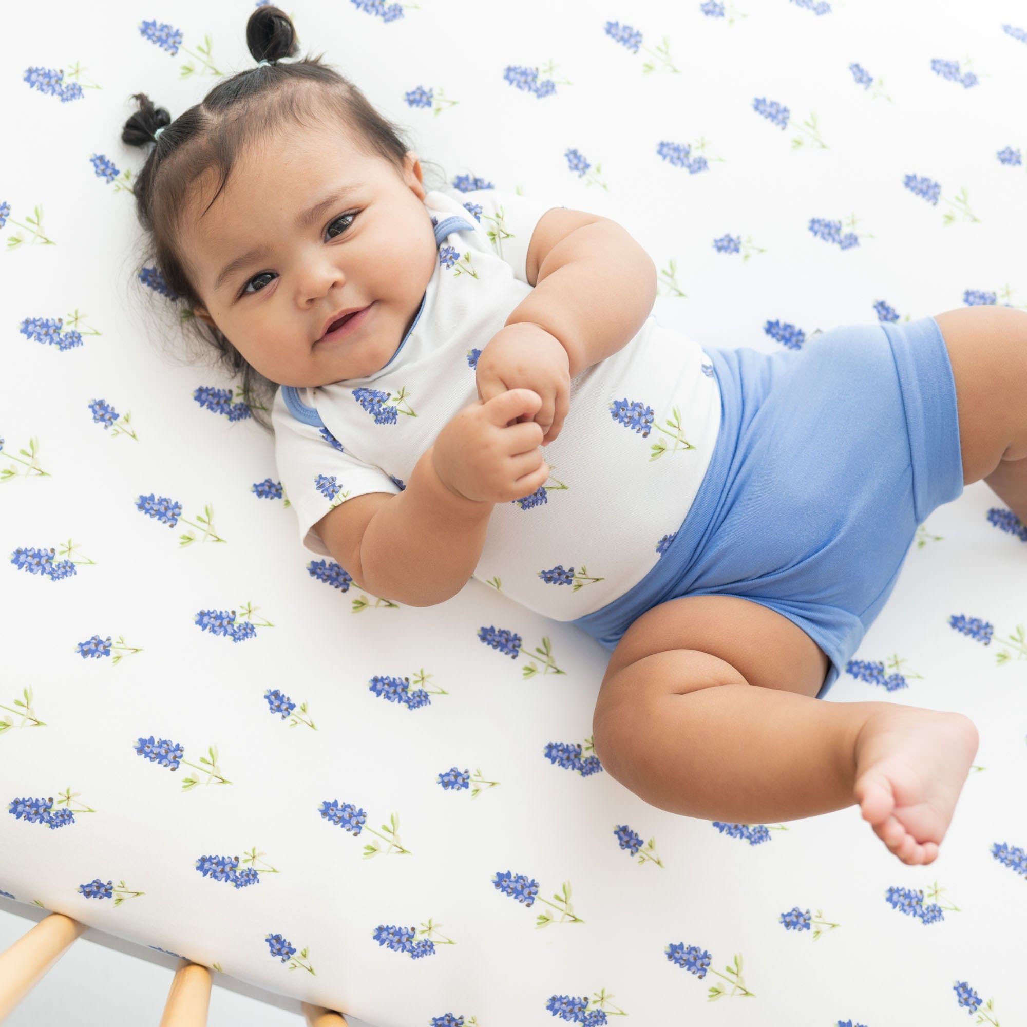 Kyte BABY Short Sleeve Bodysuits Bodysuit in Periwinkle Bluebonnet