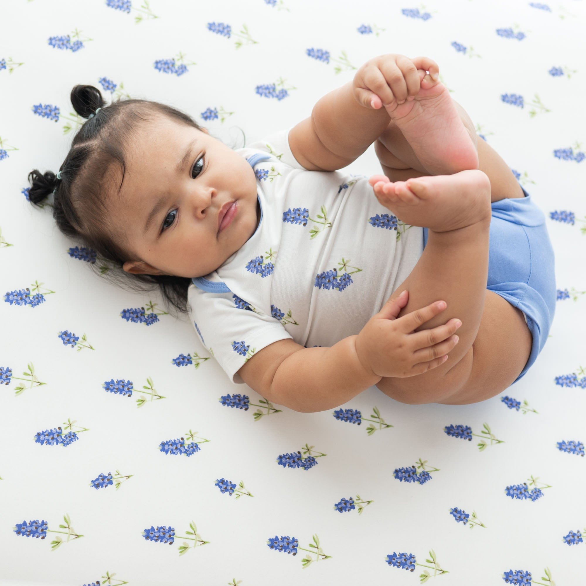 Kyte BABY Short Sleeve Bodysuits Bodysuit in Periwinkle Bluebonnet