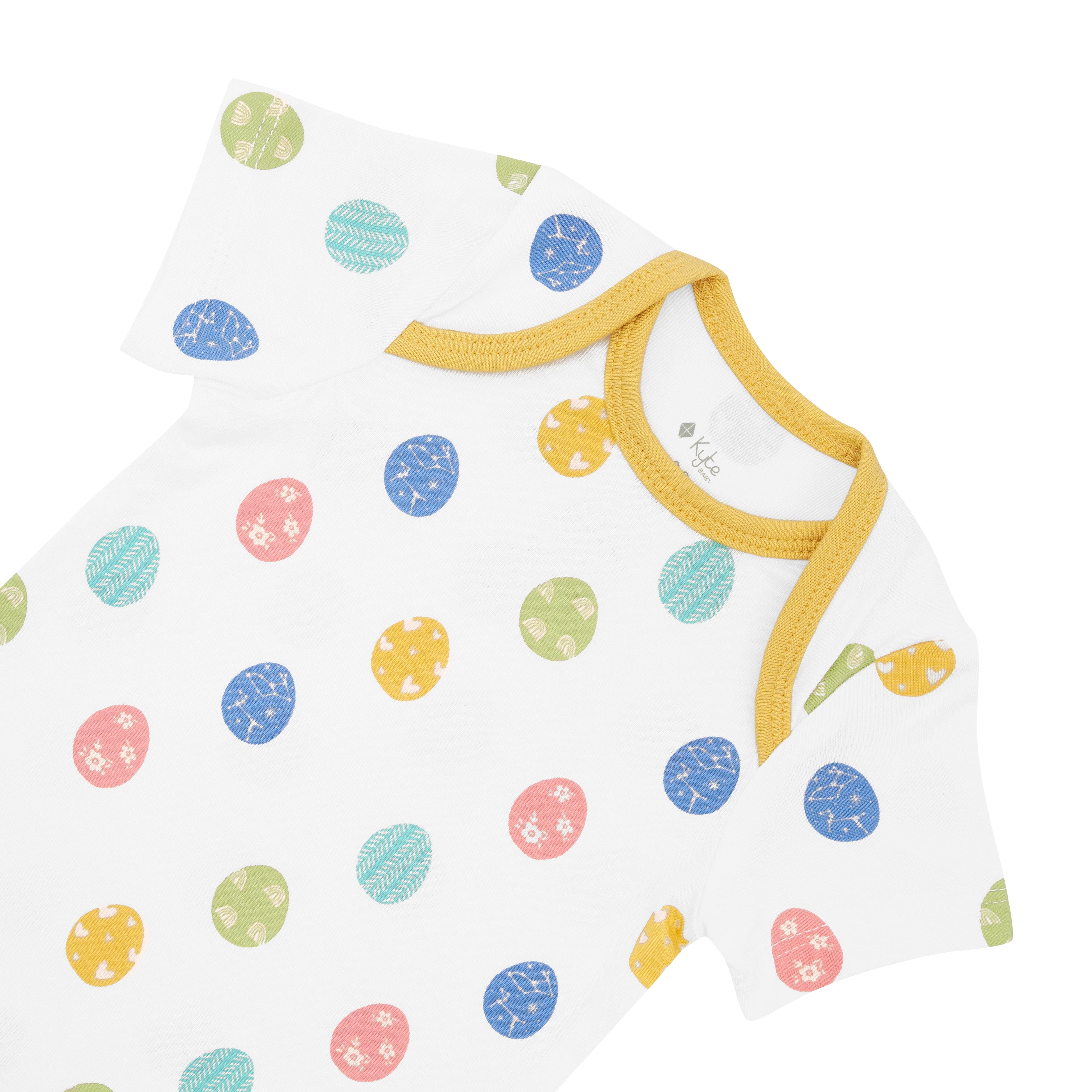 Kyte BABY Short Sleeve Bodysuits Bodysuit in Spring Egg