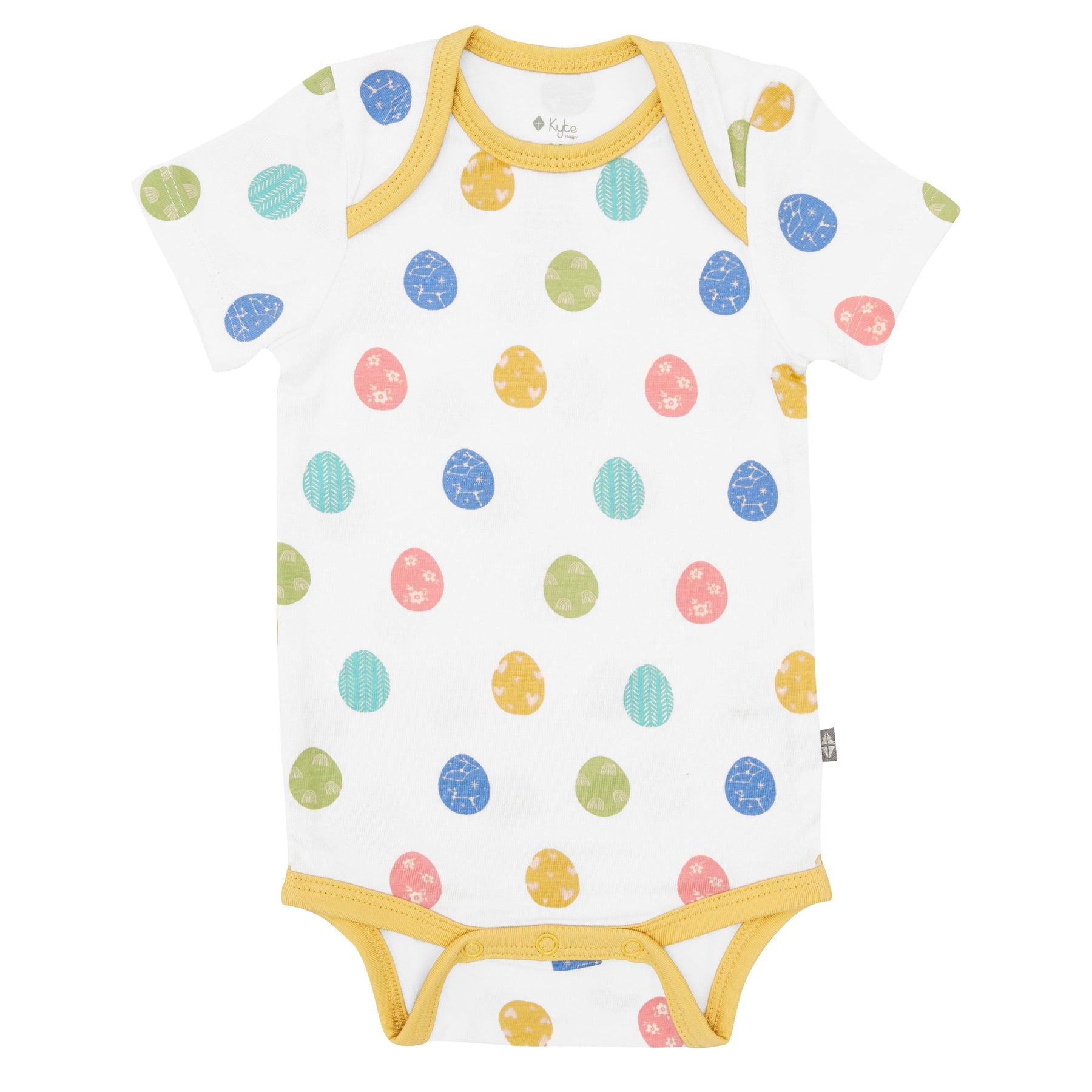 Kyte BABY Short Sleeve Bodysuits Bodysuit in Spring Egg