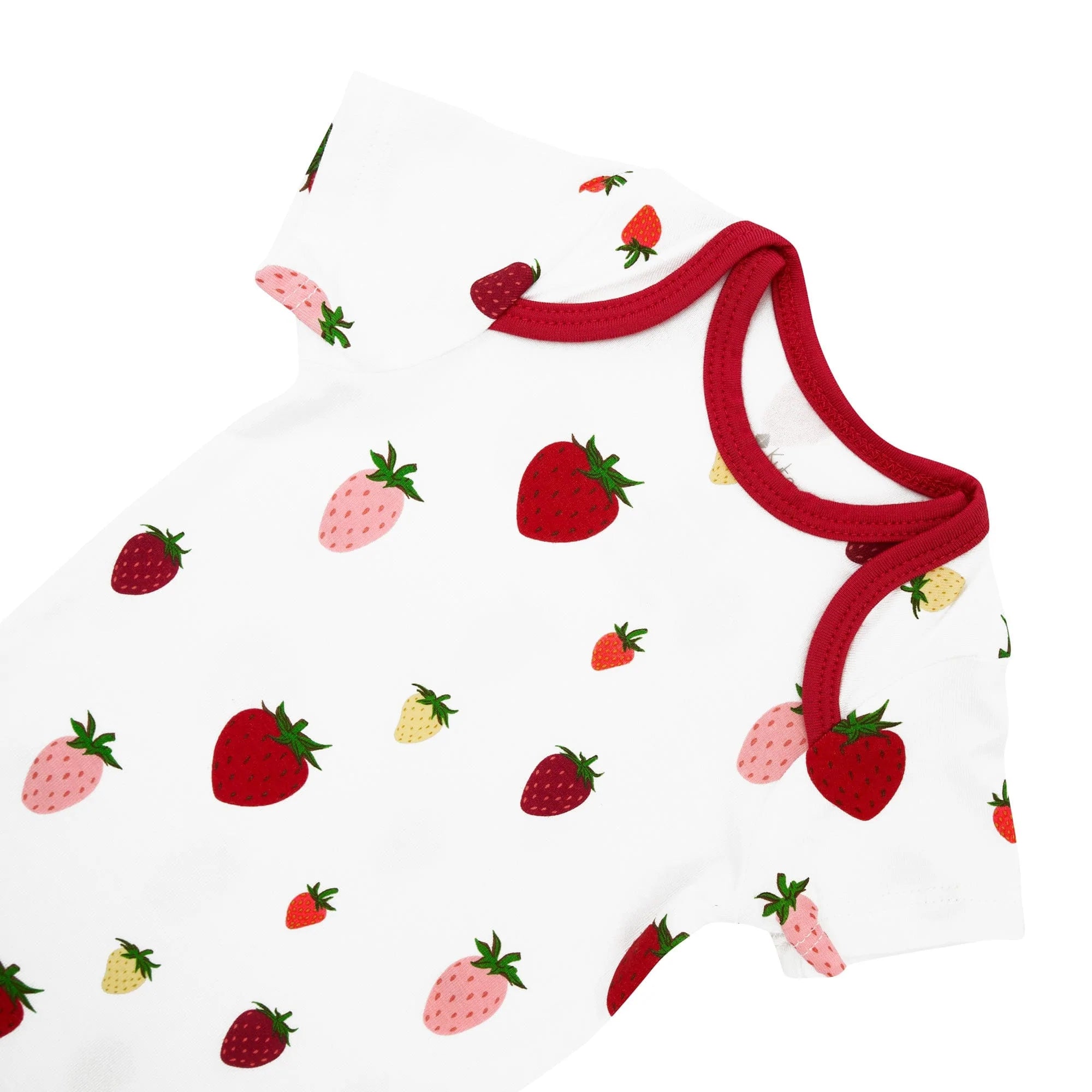 Kyte BABY Short Sleeve Bodysuits Bodysuit in Strawberry