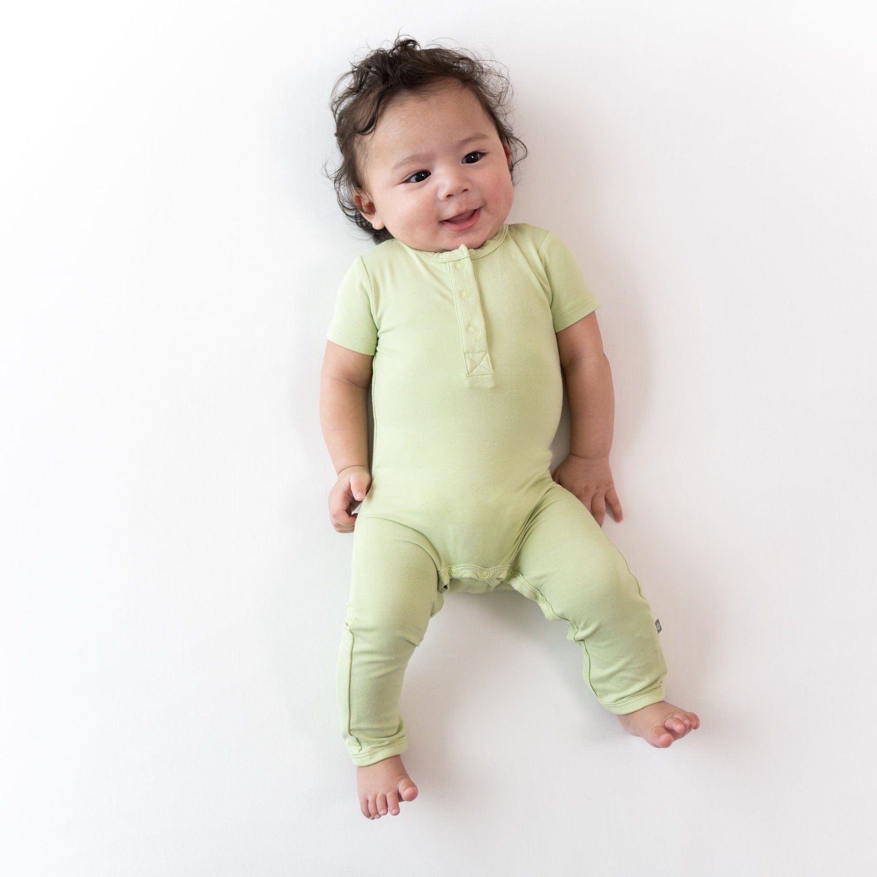 Kyte BABY Short Sleeve Rompers Short Sleeve Romper in Pistachio