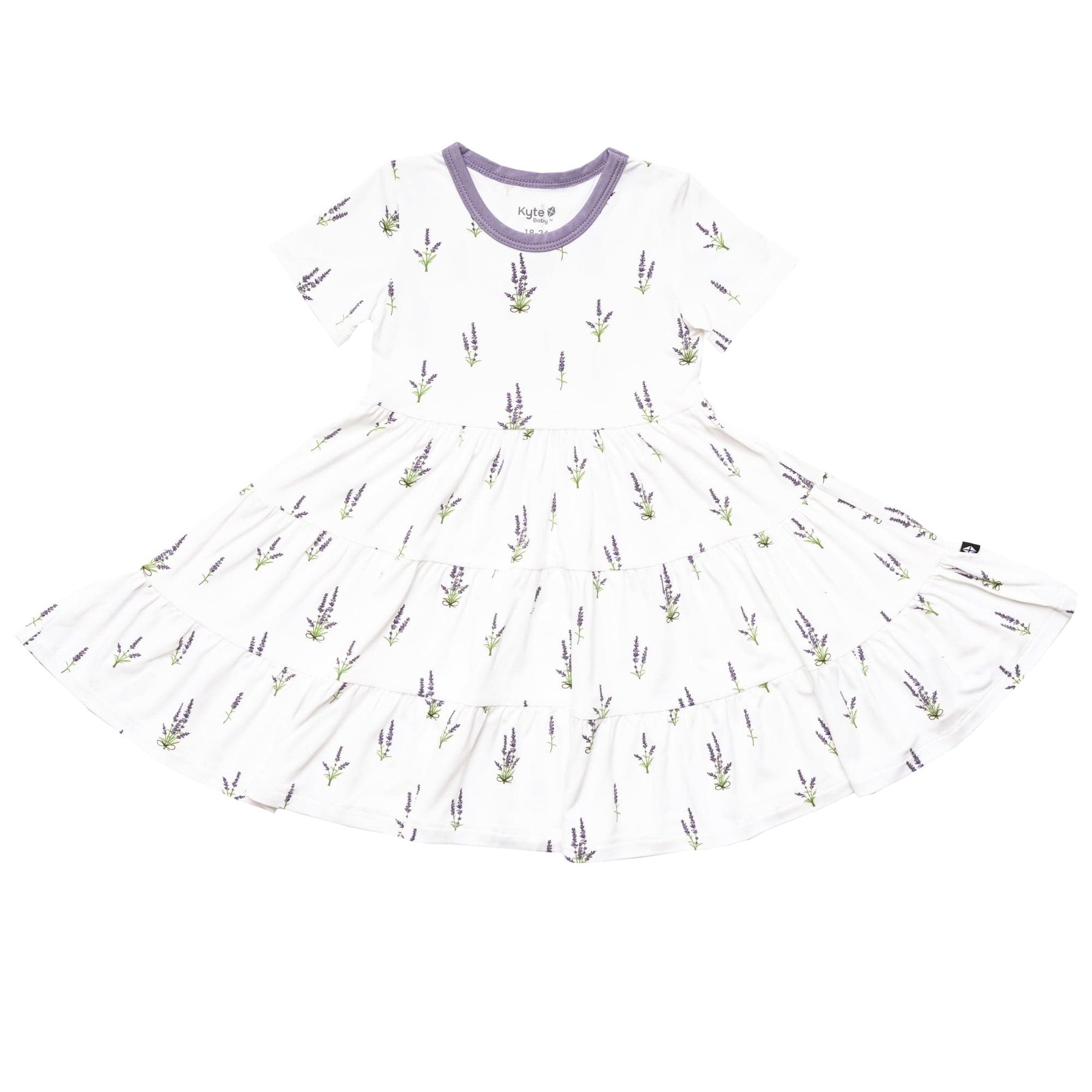 Kyte Baby Short Sleeve Tiered Dress Short Sleeve Tiered Dress in Lavender