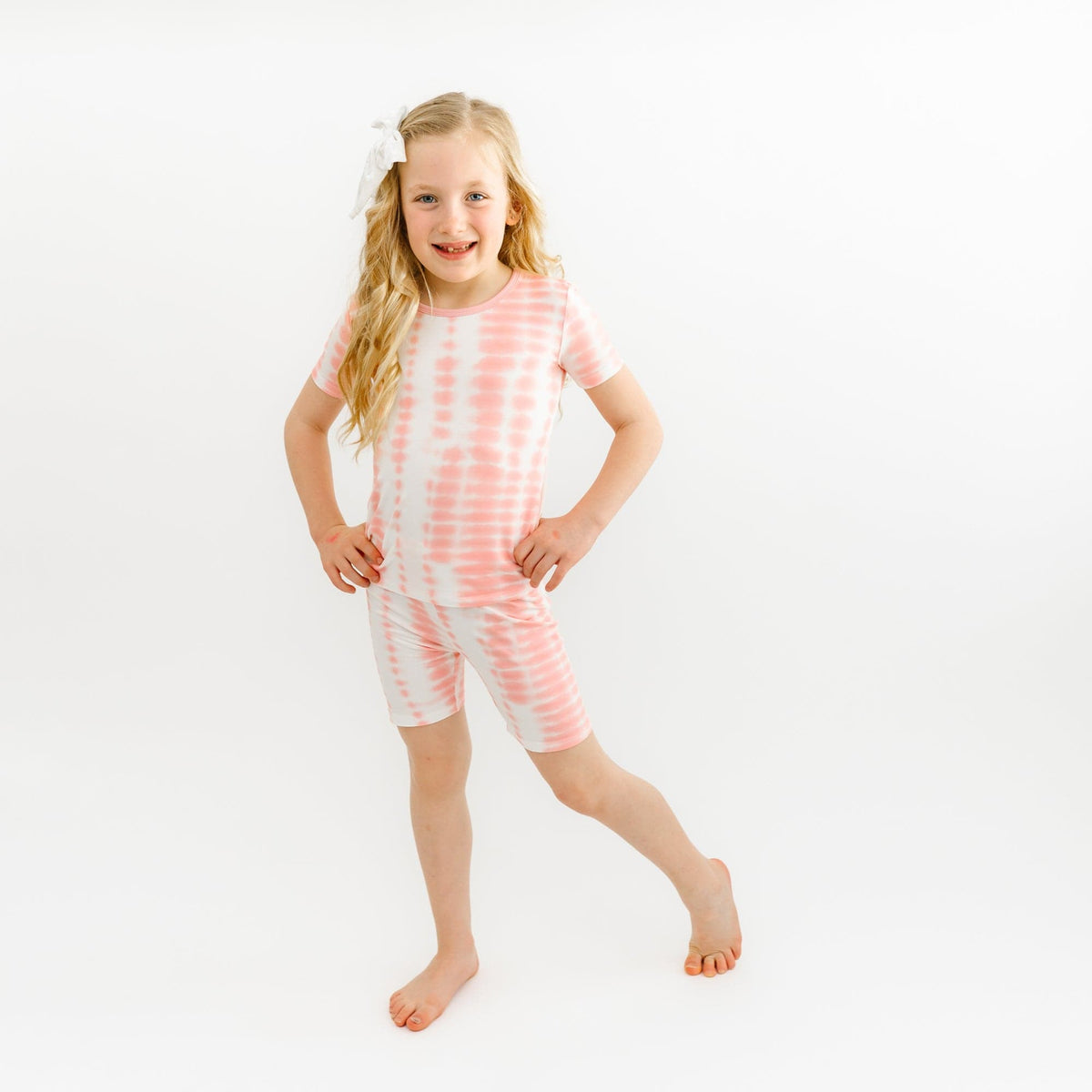 Kyte BABY Short Sleeve Toddler Pajama Set Short Sleeve Pajamas in Crepe Rip Tide