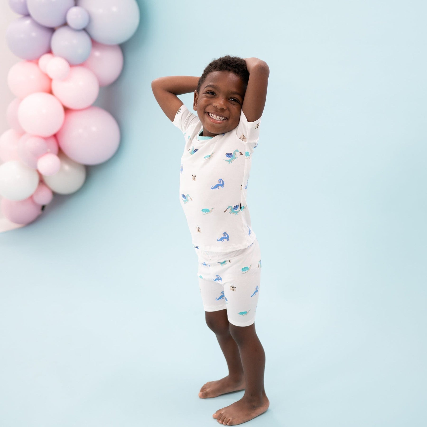 Kyte Baby Short Sleeve Toddler Pajama Set Short Sleeve Pajamas in Dragon