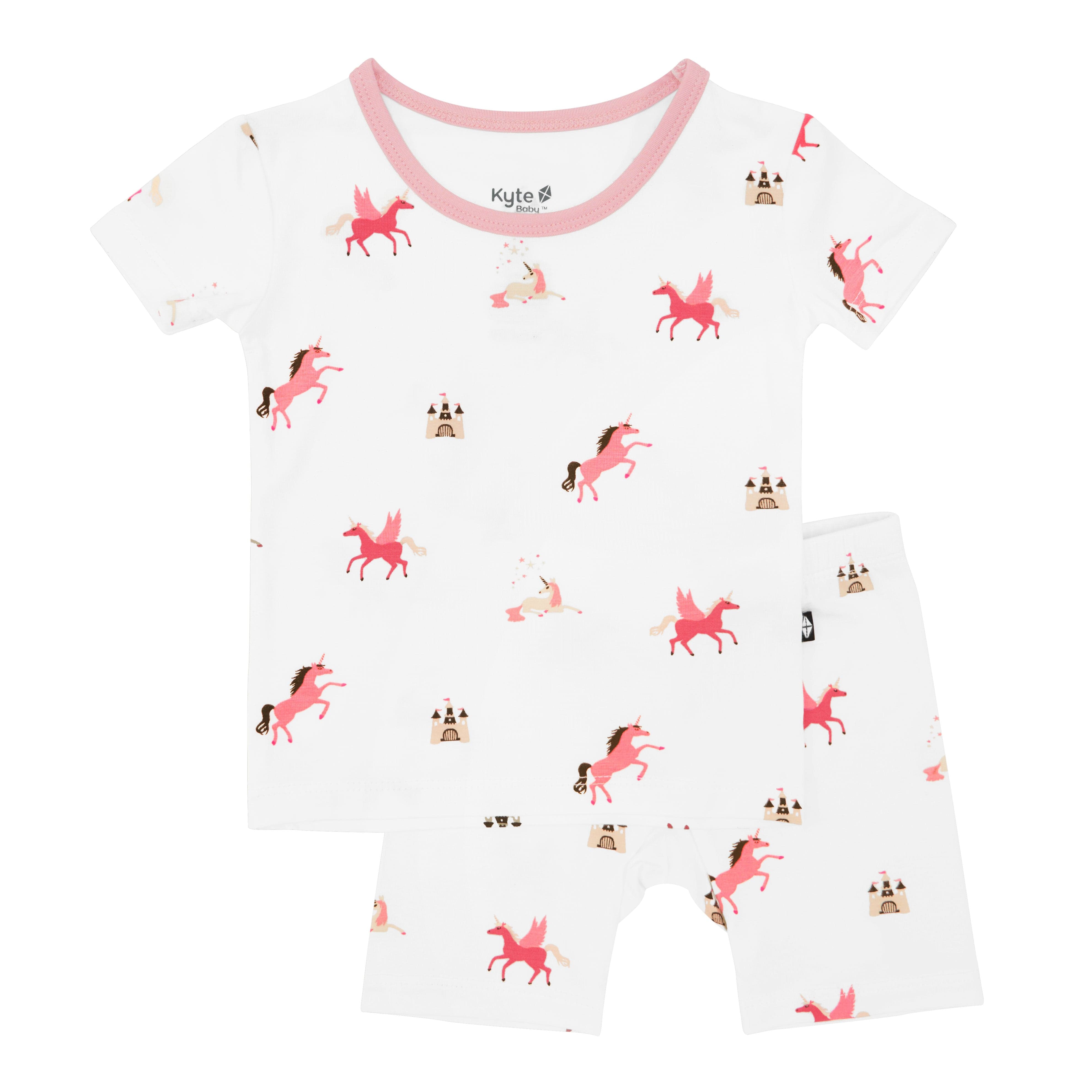 Kyte Baby Short Sleeve Toddler Pajama Set Short Sleeve Pajamas in Unicorn
