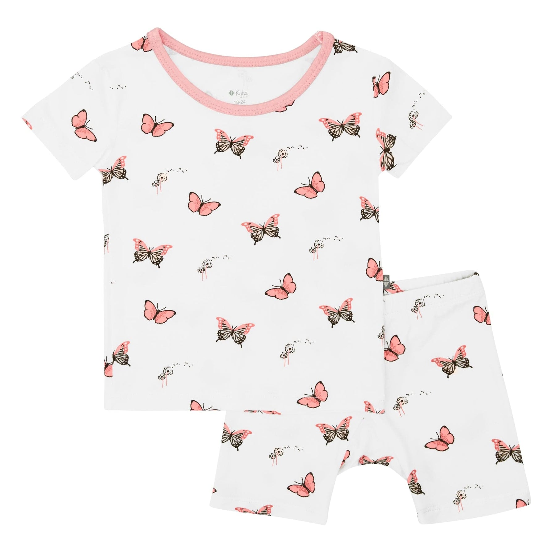 Kyte BABY Short Sleeve Toddler Pajama Set Short Sleeve Toddler Pajama Set in Butterfly