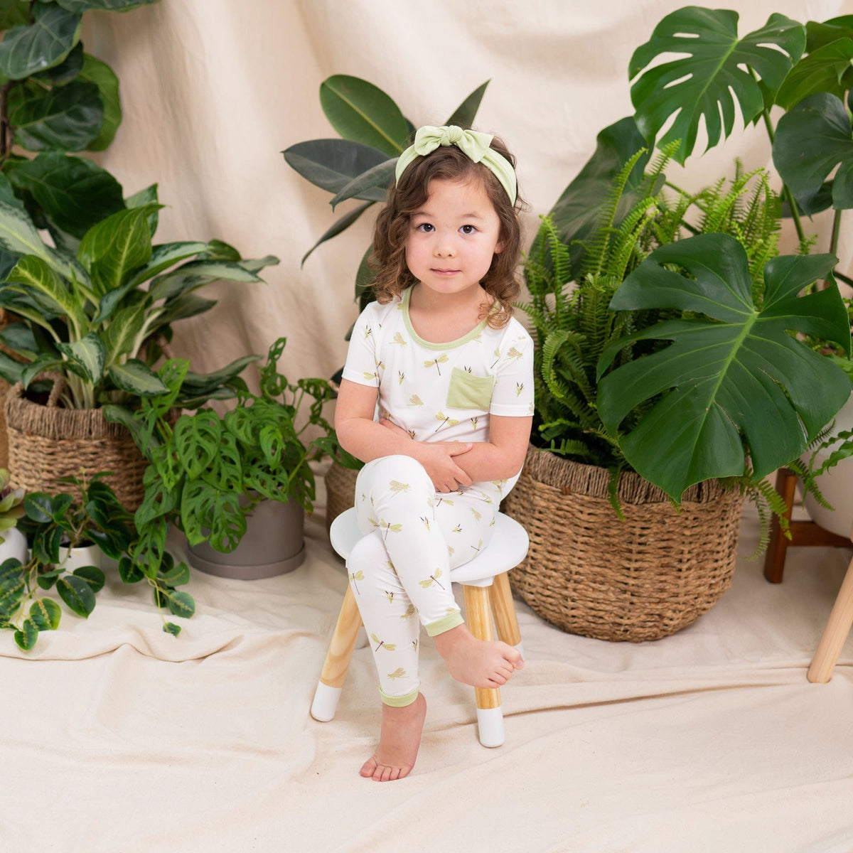Kyte BABY Short Sleeve with Pants Pajama Short Sleeve with Pants Pajamas in Dragonfly