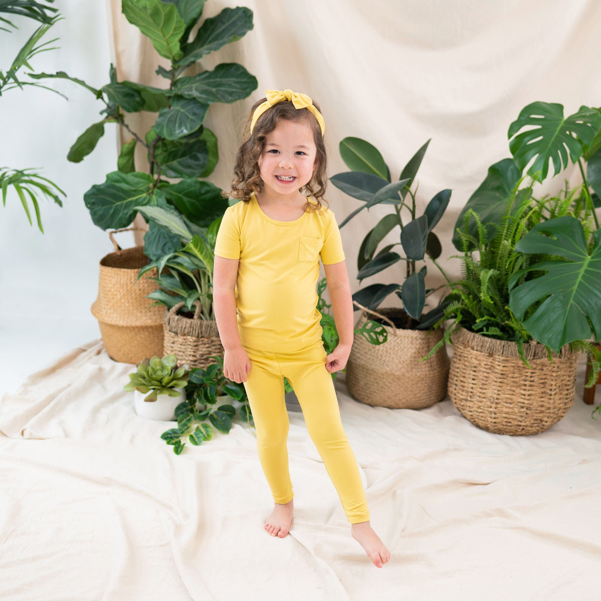 Kyte BABY Short Sleeve with Pants Pajamas Short Sleeve with Pants Pajamas in Butter