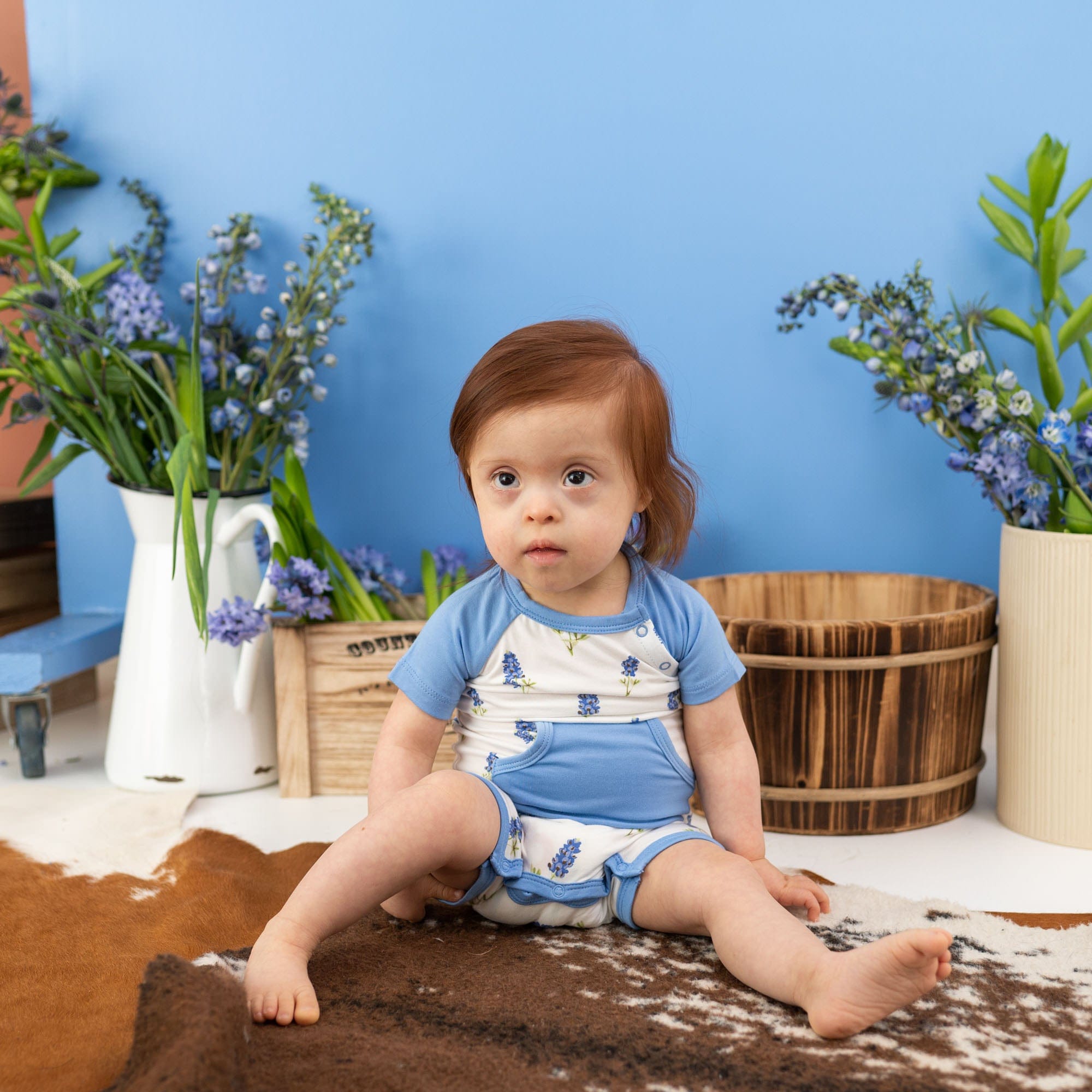 Kyte BABY Shortall Shortall in Periwinkle Bluebonnet