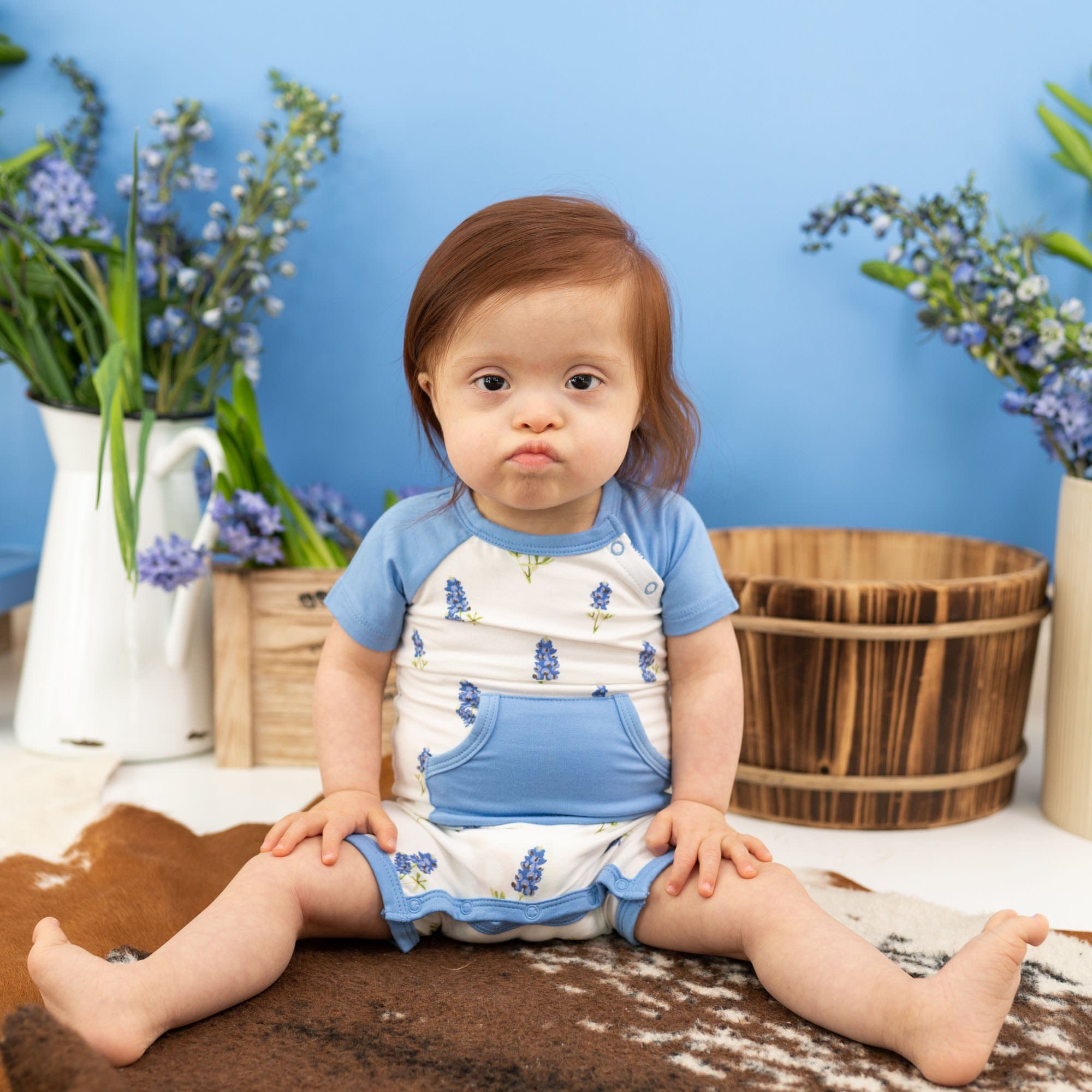 Kyte BABY Shortall Shortall in Periwinkle Bluebonnet