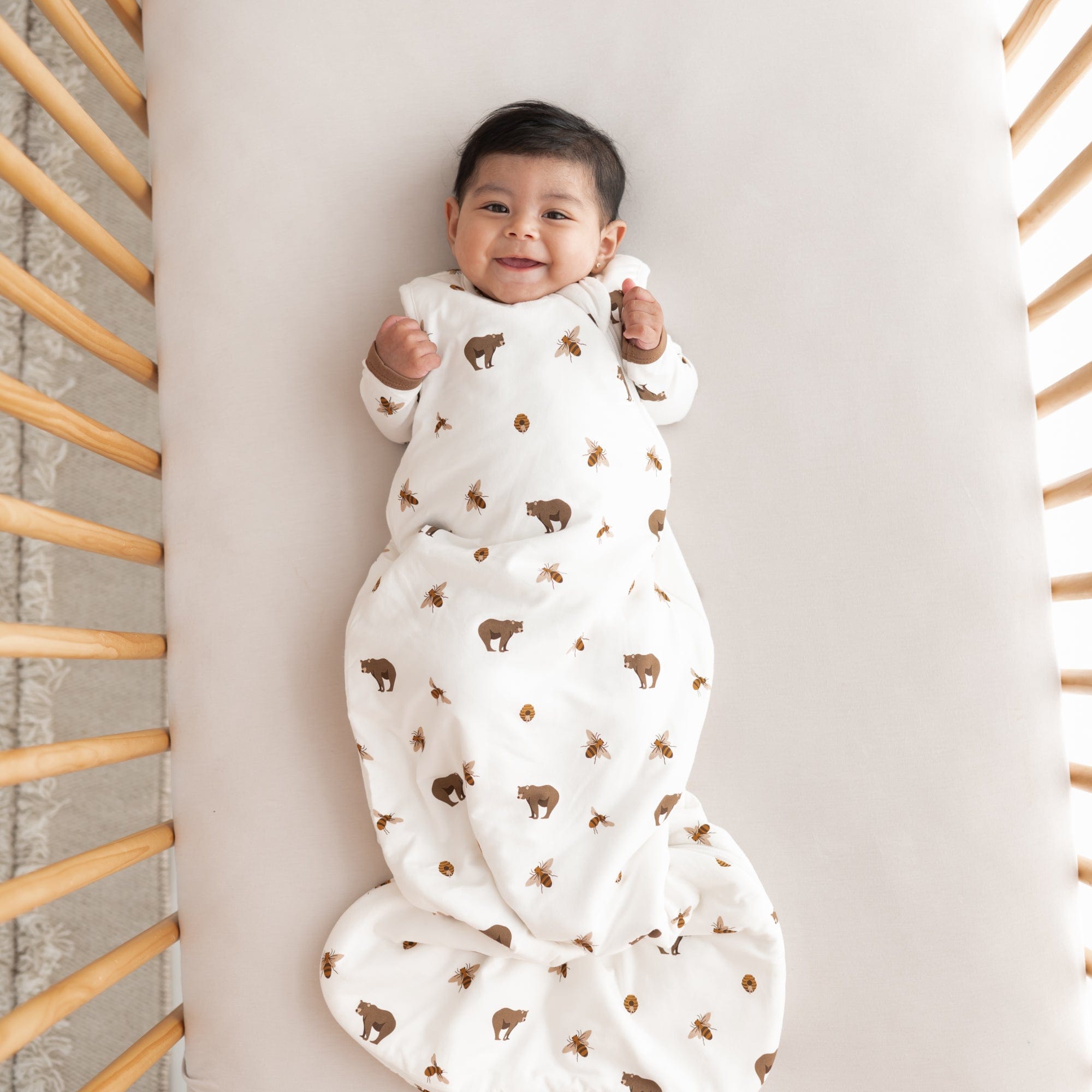 Kyte BABY Sleep Bag 1.0 Tog Sleep Bag in Honey Bear 1.0