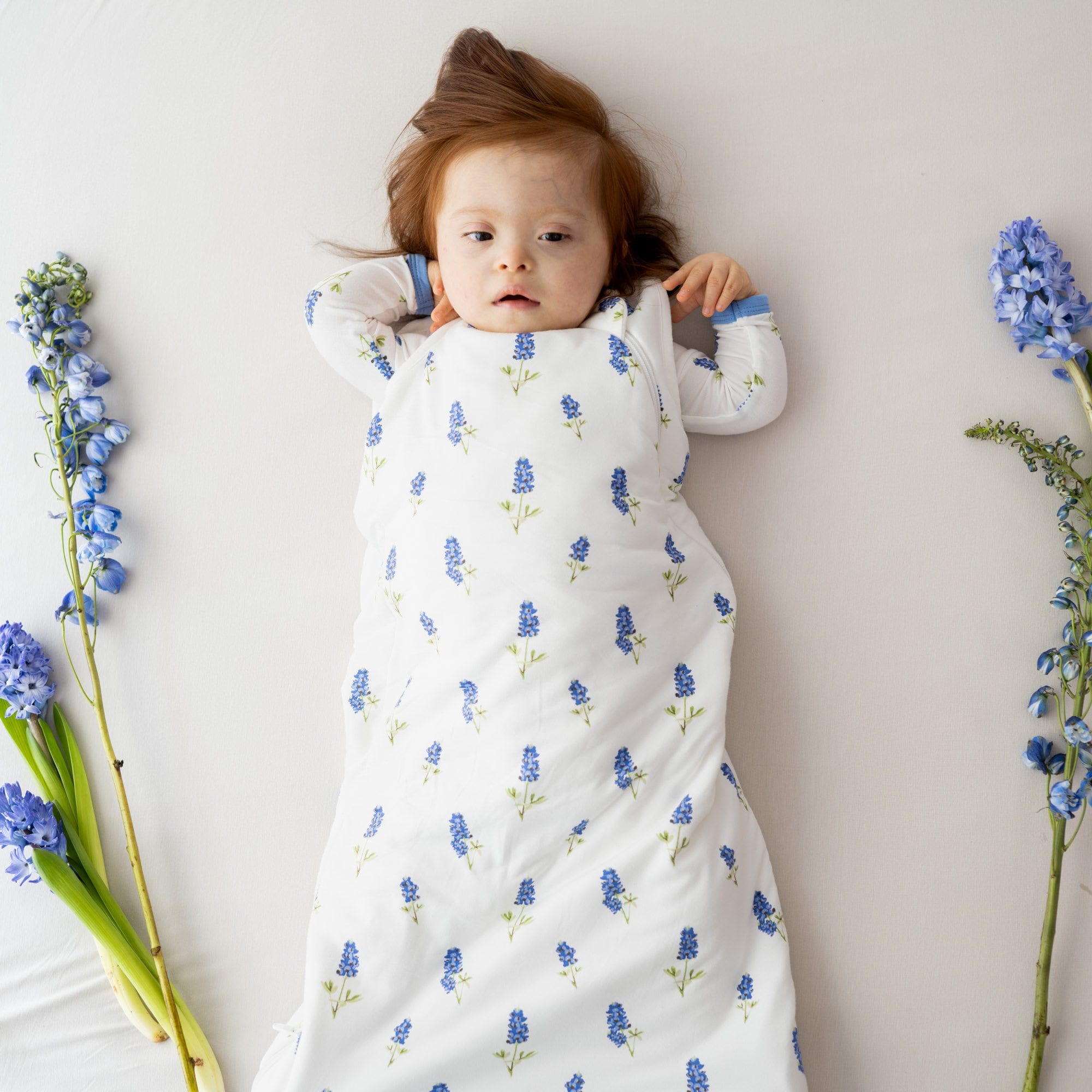 Kyte BABY Sleep Bag 1.0 Tog Sleep Bag in Periwinkle Bluebonnet 1.0