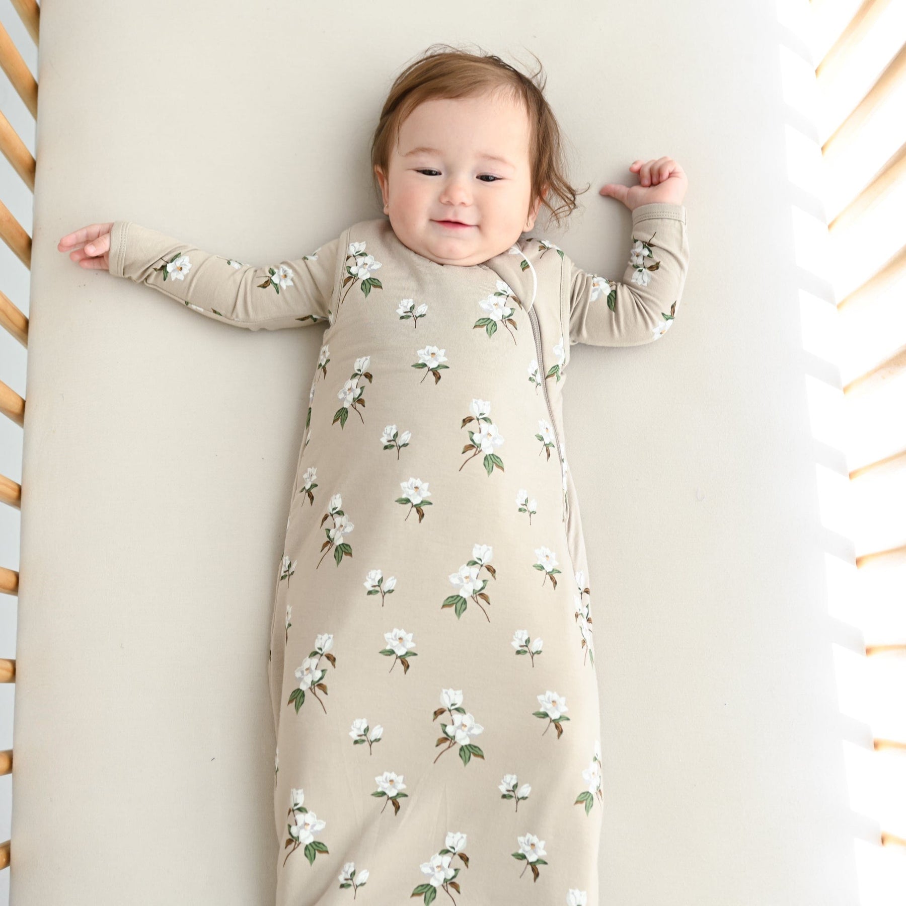 Kyte BABY Sleep Bag 1.0 Tog Sleep Bag in Small Khaki Magnolia 1.0